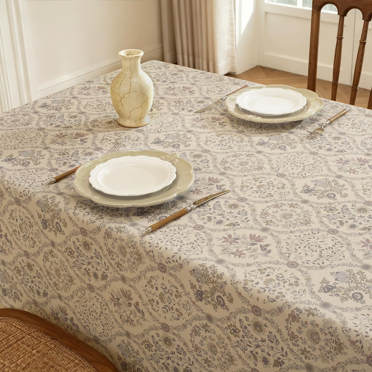 SASTYBALE Rectangle Tablecloth, Flax, 52"x70"