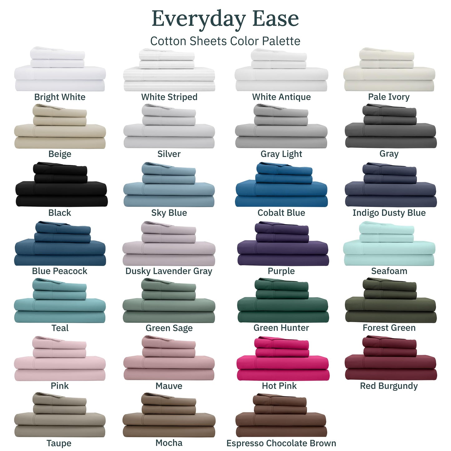 California Design Den Soft 100% Cotton Twin Size Bed Sheets Set, 400 Thread Count Good Housekeeping Award Winner, Smooth Sateen Finish, Cozy and Durable Twin Bedding Set - Indigo Dusty Blue