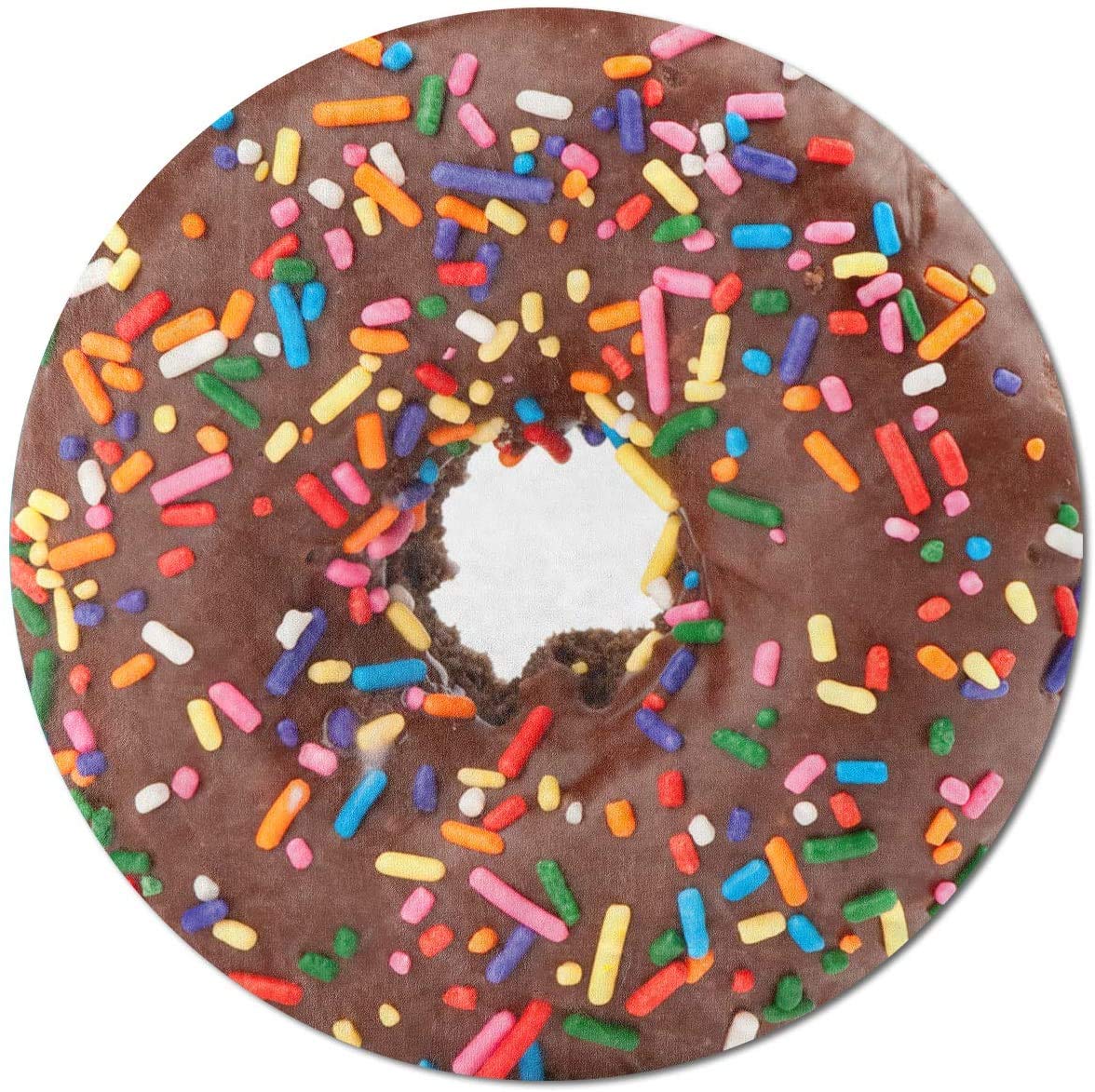 Realistic Donut Coffee Blanket, Thermal Towel, Lightweight and Soft Flannel, Perfectly Round Fuzzy Blanket for Kids(71")