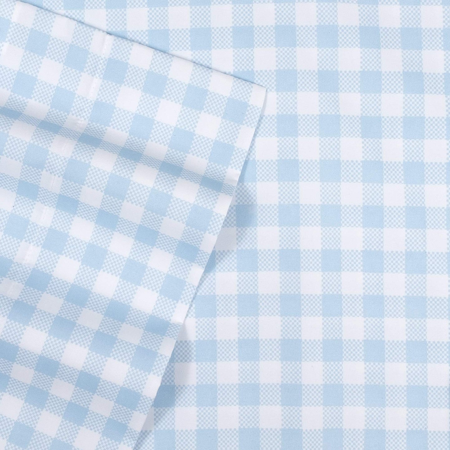 1500 Supreme Kids Bed Sheet Collection - Fun Colorful and Comfortable Boys and Girls Toddler Sheet Sets - Deep Pocket Wrinkle Free Soft and Cozy Bedding - Twin, Blue Gingham