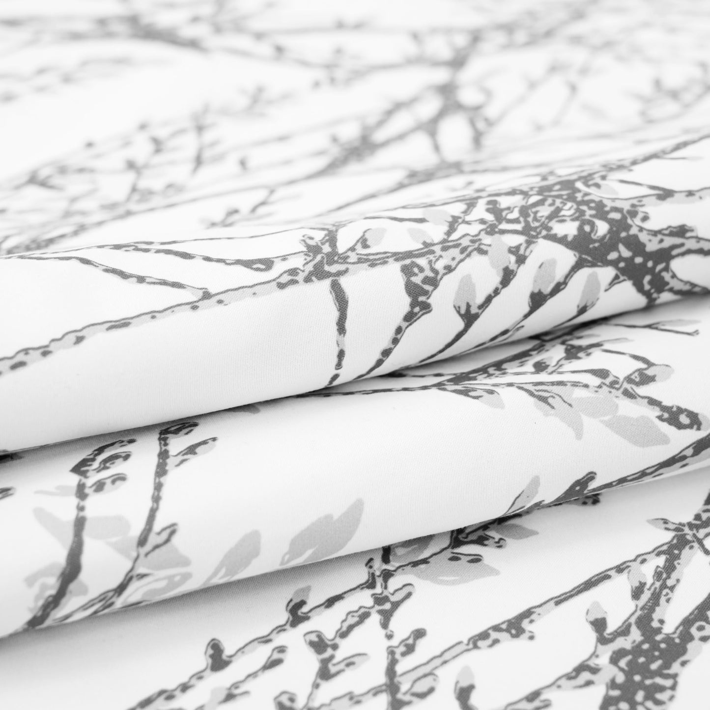DriftAway Tree Branch Lined Valance Double Layer Blackout Thermal Insulated Abstract Ink Printing Window Curtain Valance Rod Pocket 52 Inch by 14 Inch Plus 2 Inch Header Silver Gray 1 Pack