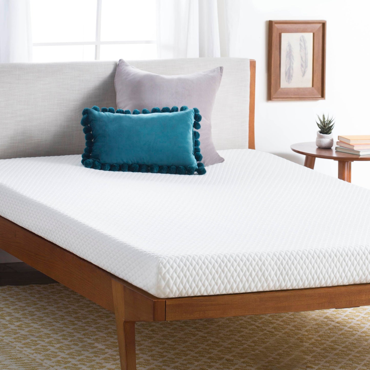 Linenspa 5 Inch Gel Infused Memory Foam Mattress - Full Size - Firm - Low Profile Bed - Mattress in a Box - Youth or Kids Bed - Guest Bedroom - Pressure Relieving and Breathable - CertiPur Certified