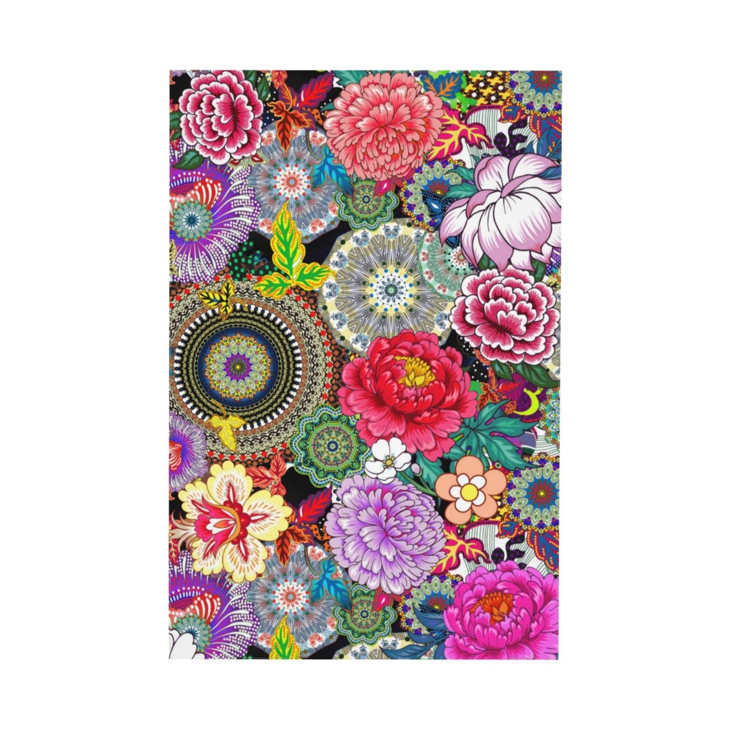 Mandala Flower Tablecloth Table Cover Washable Tabletop for Kitchen Dinning Decoration Rectangle 60x90inch