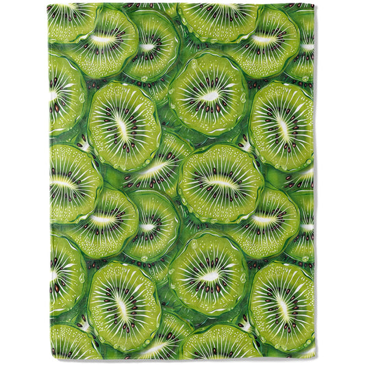 ainori Fresh Kiwifruit Throw Blanket 50x60 in, Fresh Green Kiwi Fruit Blankets for Couch Bedroom Living Room Indoor Decor, Lightweight Soft Cozy Bedding Birthday Gift for Kids Boys Adults