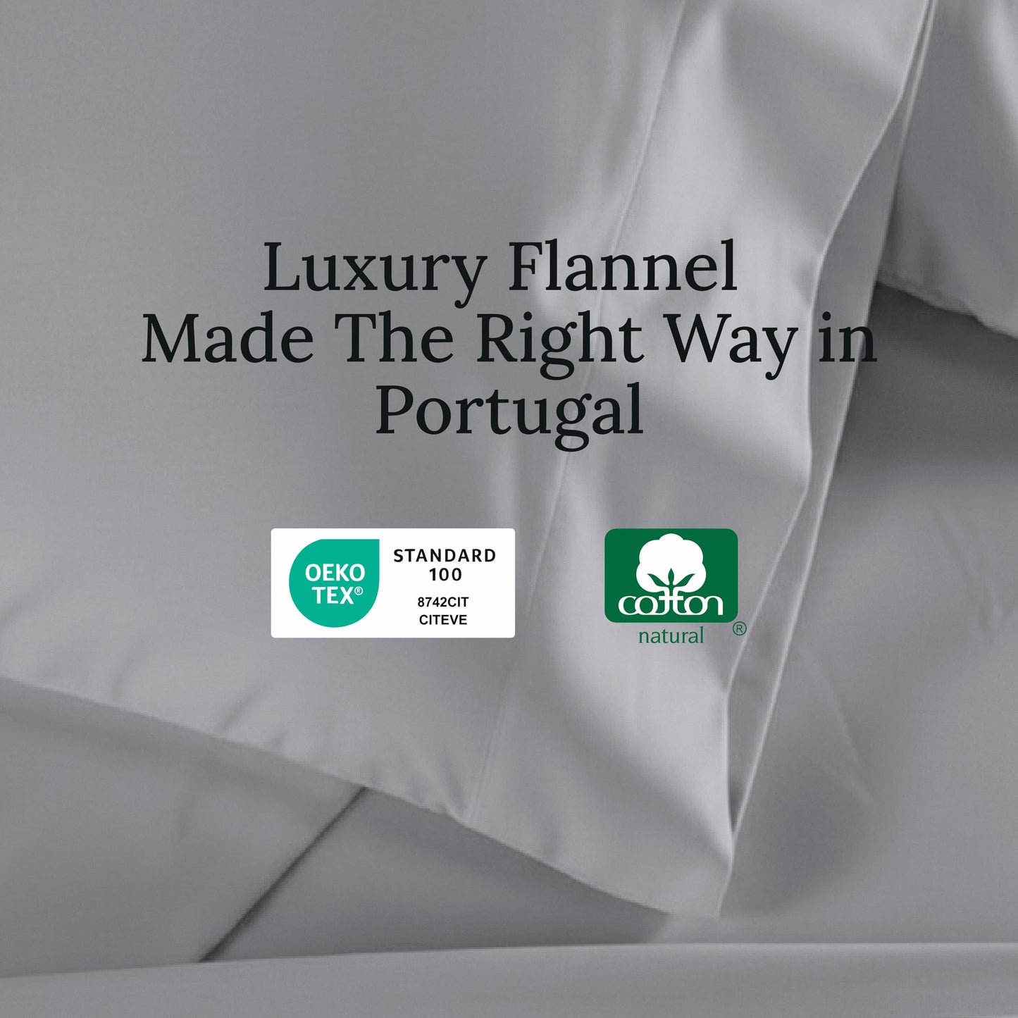 California Design Den Flannel Extra Deep Pocket Flannel Sheets King Size Set - Made in Portugal 100% Cotton, Triple-Brushed, Thick, Velvet Soft 4-Piece King Bed Sheet Set - Silver Grey