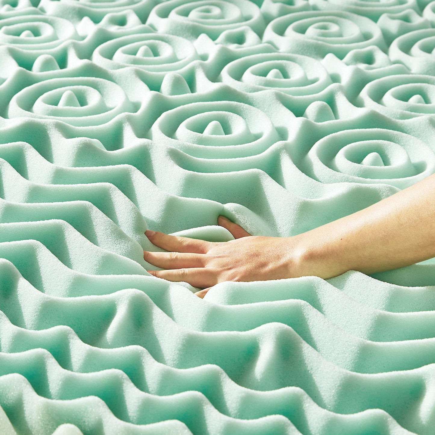 Mellow 1.5 Inch 5-Zone Memory Foam Mattress Topper, Calming Aloe Infusion, Dorm Essentials, Queen
