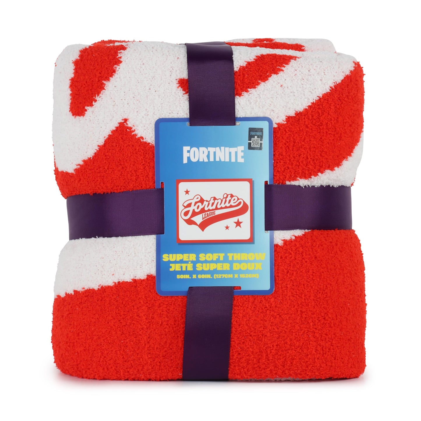 Jay Franco Kids Feather Knit Blanket – 50" x 60" Inch Soft & Cozy Plush Throw for Bedroom & Couch Décor, Official Licensed Product, White - Fortnite