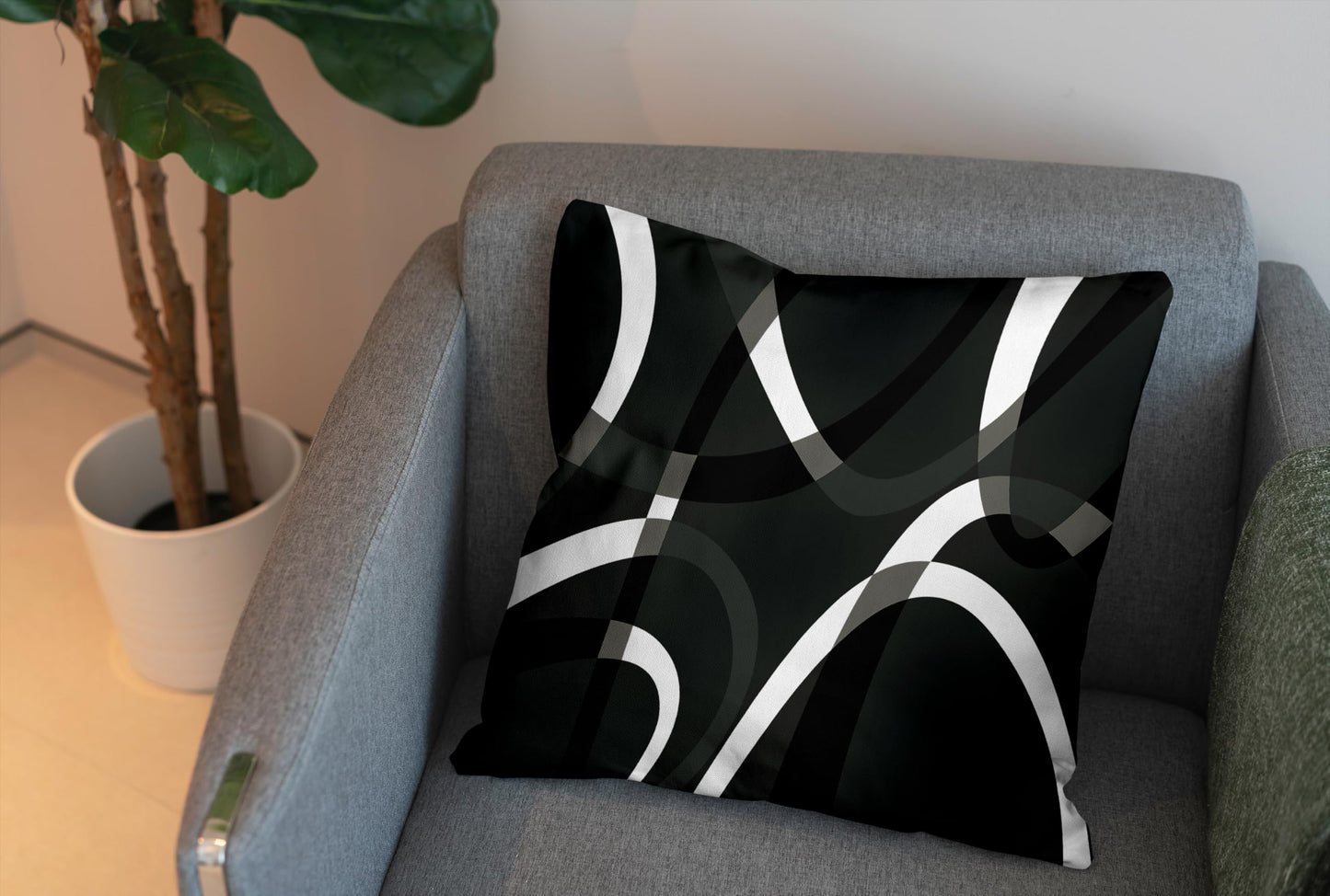 weesire Black and White Throw Pillow Covers Set of 2 Modern Stripe Cushion Covers for Living Room Sofa Accent Home Decor Abstract Art Decorative Pillowcases Outdoor Pillows Covers 18"x18"