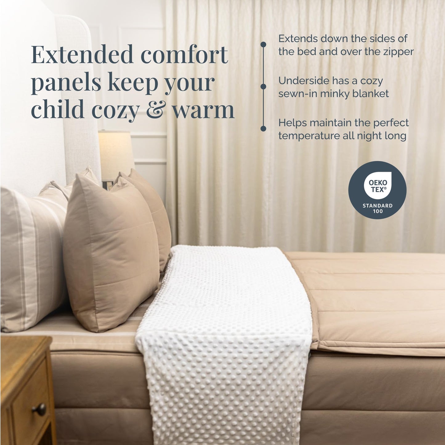 Beddy's Tan All-in-One Zipper Bedding Set - Minky Lined - Twin