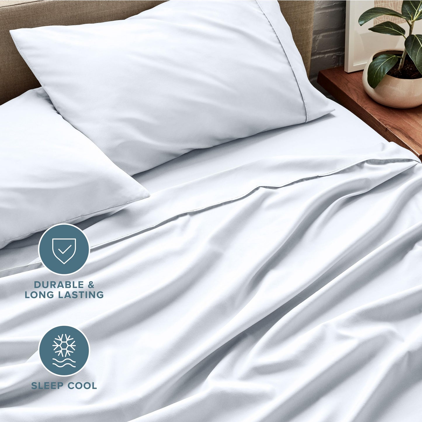 Bare Home Twin XL Sheet Set - 22" Deep Pockets - College Dorm Size - Luxury 1800 Ultra-Soft Microfiber Twin Extra Long Bed Sheets - Easy Fit - Extra Soft - 3 Piece Set - Bed Sheets (Twin XL, White)