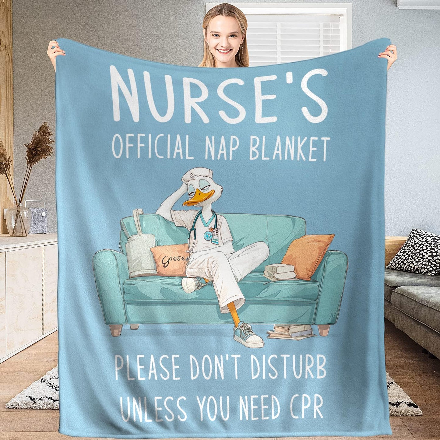 Custom Nurse Blanket Personalized Name Throw, Ultra Soft Fleece Nursing Gift for Women and Healthcare Workers, Cozy Appreciation Present, Multiple (Design 03)