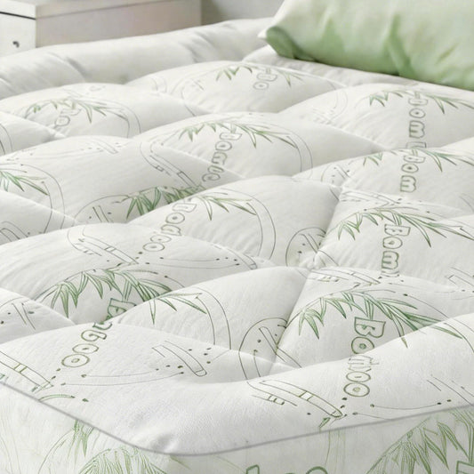 NightHug Bamboo Mattress Topper Queen Size with Deep Pocket 1700 GSM Fill Cooling Shredded Memory Foam Mattress Pad Rayon Derived from Bamboo, Ideal for Side Sleepers, Back Pain, Hot Sleepers