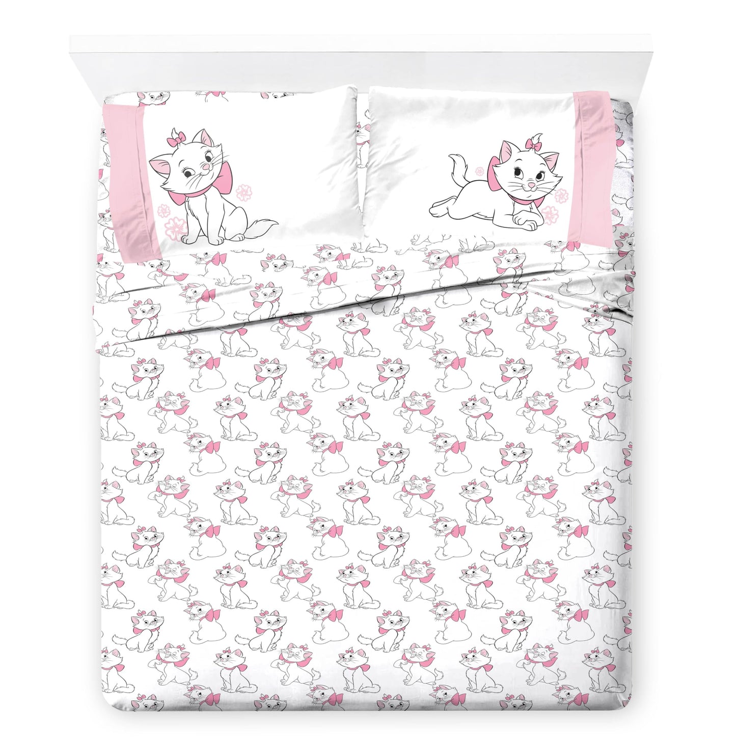 Jay Franco Kids Bed Set, White, Aristocats, 7 Piece Full