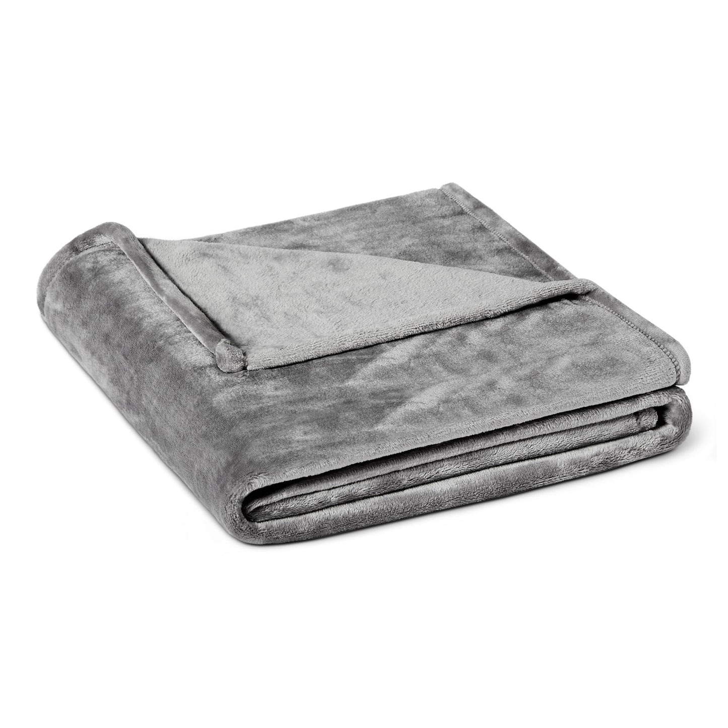 Amazon Basics Soft Fleece Throw Blanket, Ultra-Soft Flannel Fleece Microfiber, Warm Cozy for Couch Sofa Bedroom, Fade-Resistant, 50 x 60 Inches, Gray