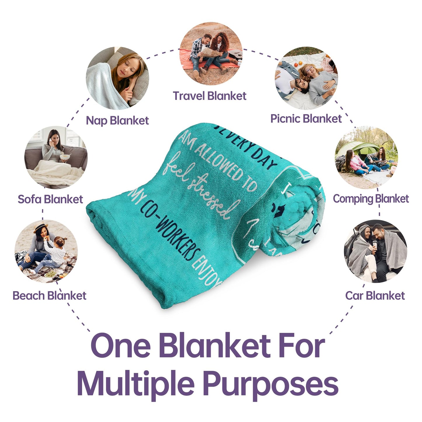 Craftique Nurse Gifts for Women Men- Soft Nurse Blanket with Daily Affirmations- LPN RN Gifts for Nurses Appreciation, Nursing School Graduate Birthday Gifts, Nurses Week/Day