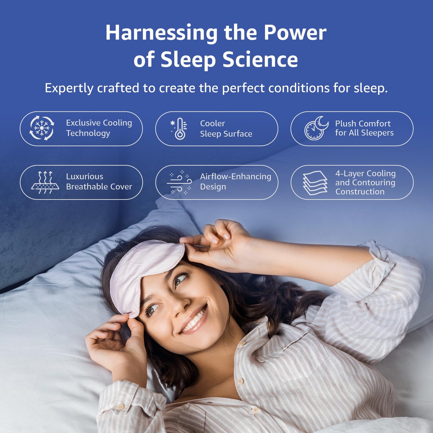 Roost Sleep Cool Cloud 14-Inch King Mattress, Gel Memory Foam for Back Pain Relief & Cool Sleep, Medium Plush, CertiPUR-US Certified, Made in USA, Bed in a Box