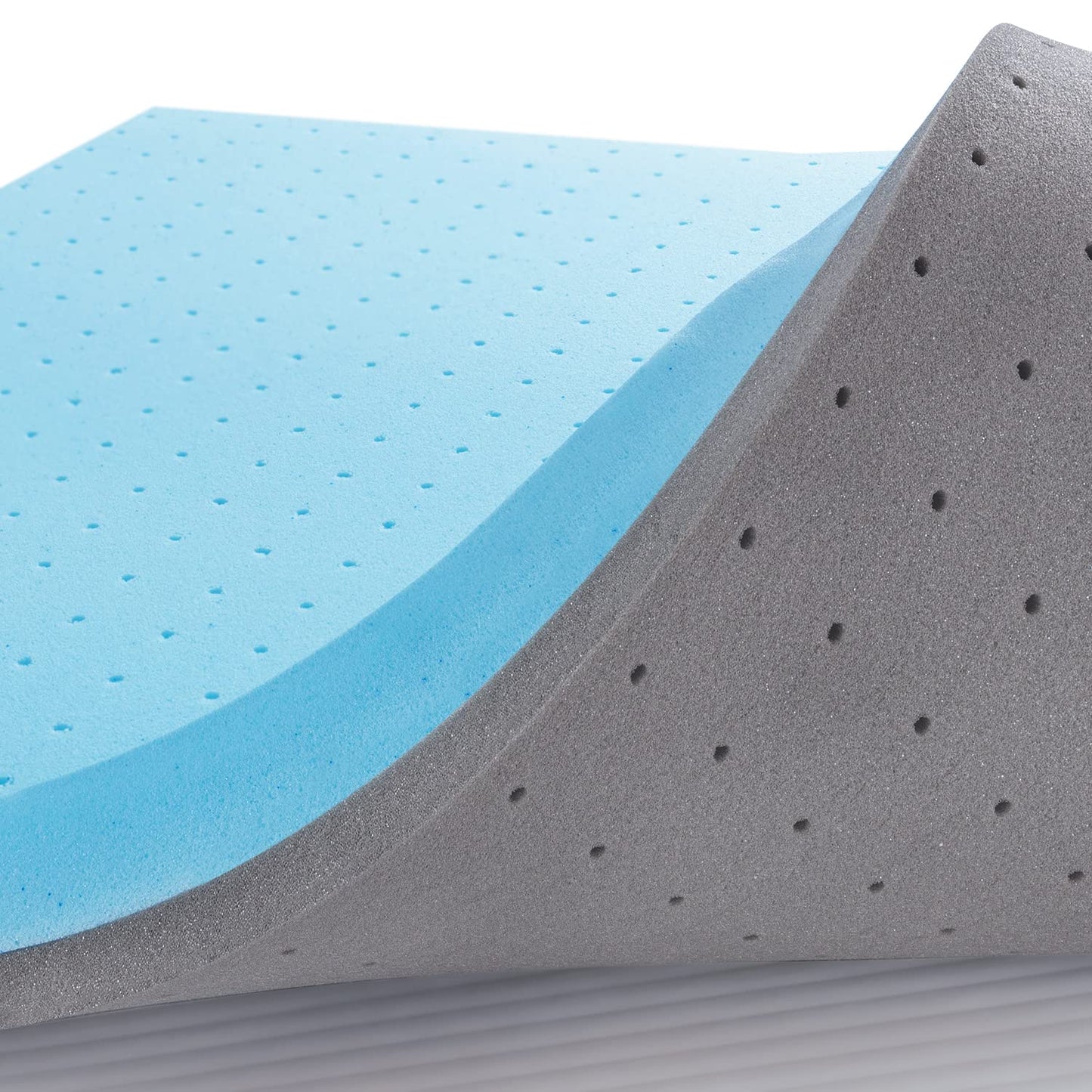 Maxzzz Full Mattress Topper,3 Inch Ventilated Design Memory Foam Queen Mattress Topper,Cooling Gel Infused Swirl Foam Pad for Pressure Relief Back Pain, CertiPUR-US Certified
