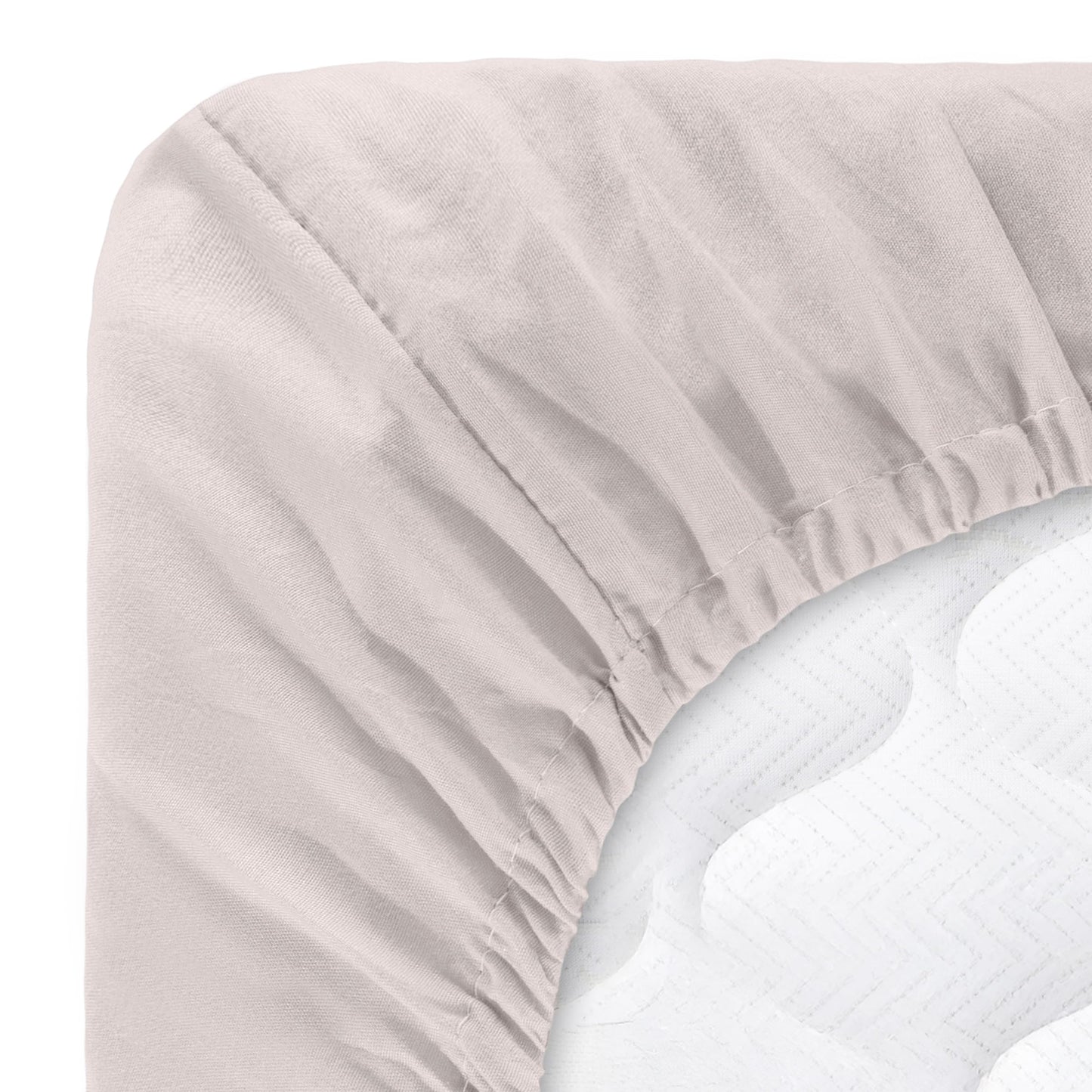 Brushed Microfiber Sheet Set-3 Piece Bed Linens-Fitted & Flat Sheets, Plus Pillowcase-Wrinkle, Stain & Fade Resistant by Lavish Home (Twin XL, Beige)