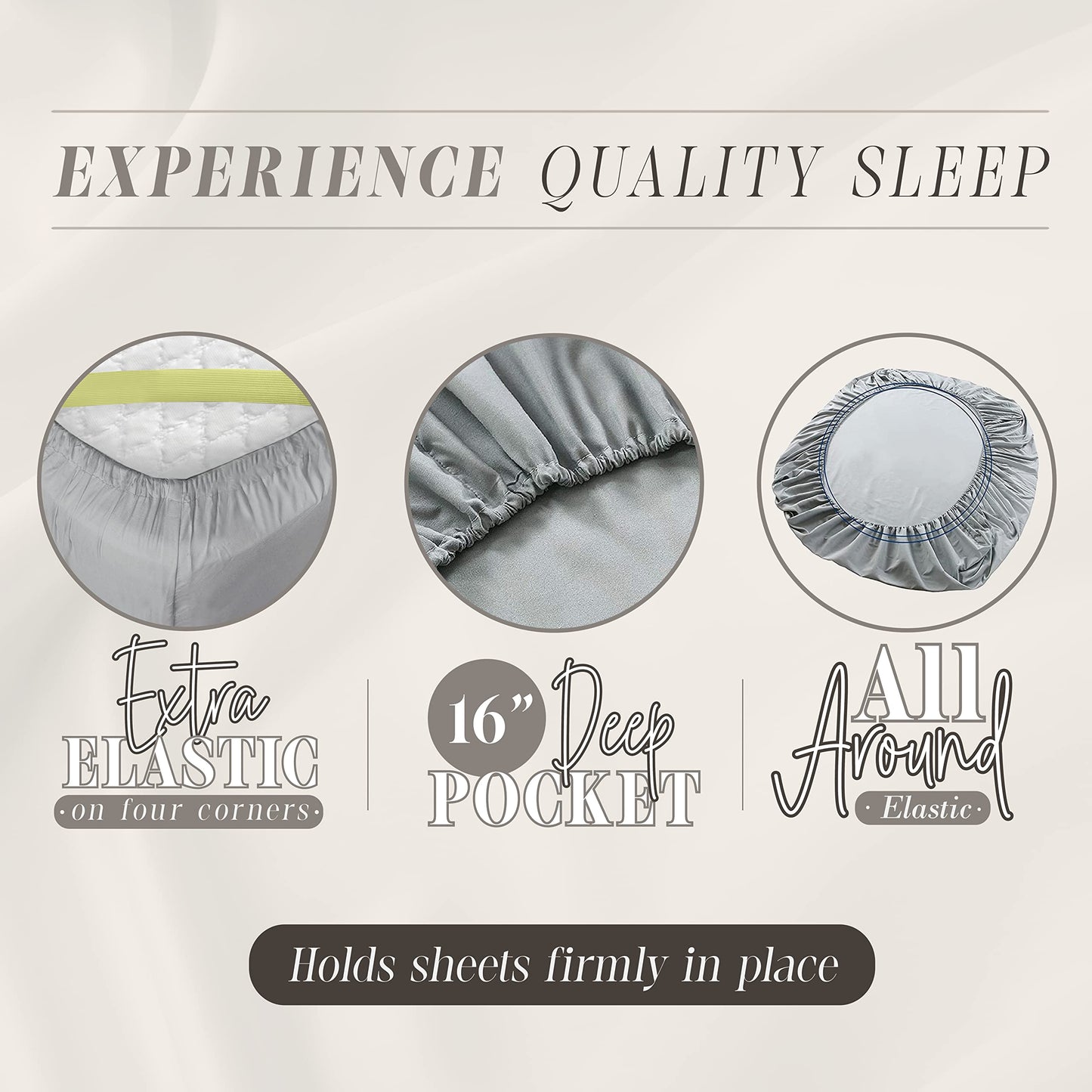 Elegant Comfort Aria 6-Piece Spiral Tie-Dye Microfiber Sheet Set, Soft, Fade and Wrinkle Resistant, Fitted Sheet with Smart Pockets, Queen, Mocha