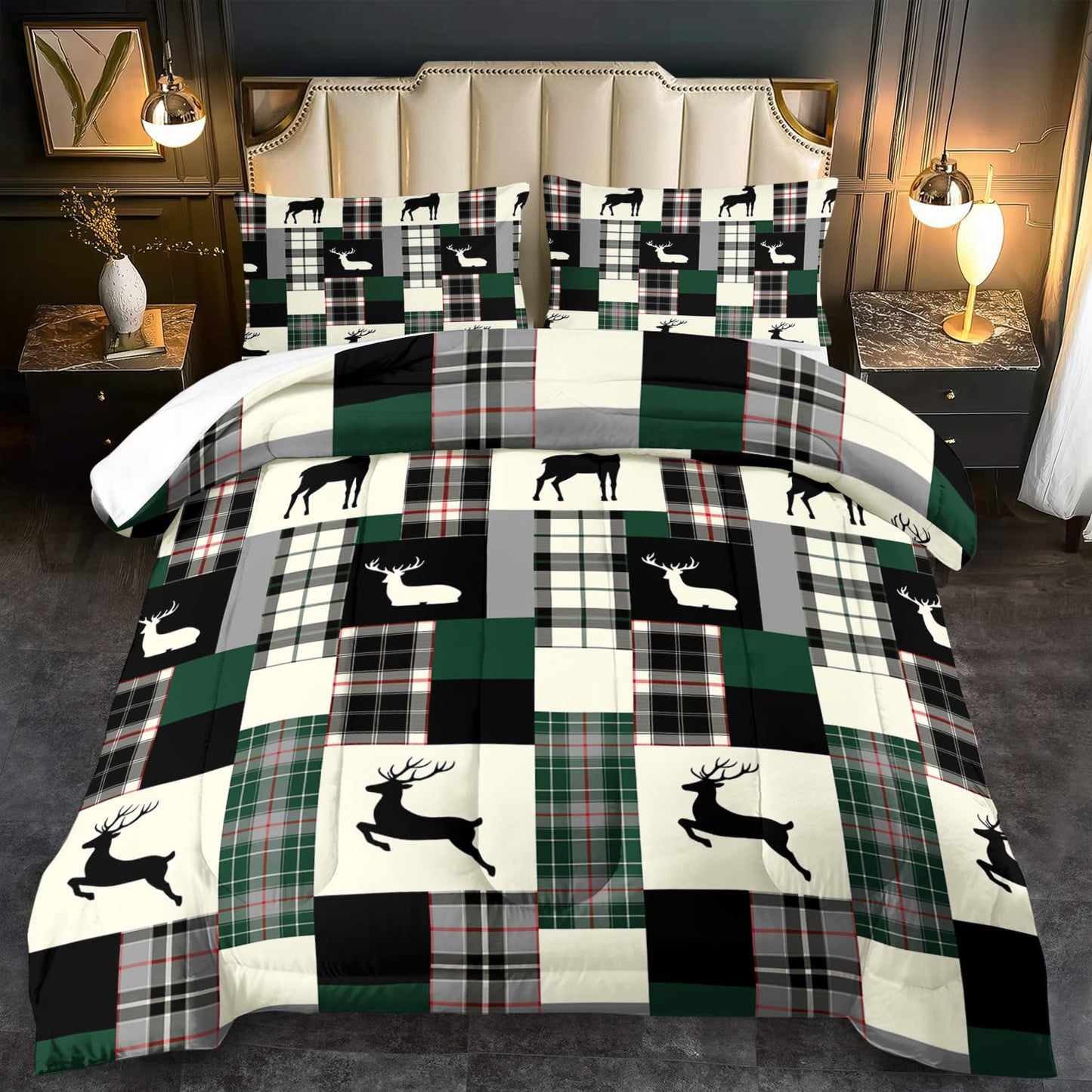 llyxsesty Western Comforter Set Queen,Shabby Chic Bedding Sets Queen,Cowboy Farmhouse Quilt for Boy,Camping Bedding for Teen,Boho Comforter Farmhouse Bedroom Decor,Cowboy Party Decorations