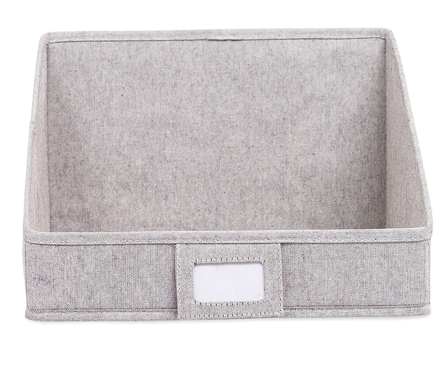 Internet's Best Open Cloth Storage Bin - Closet Shelf Storage Box - Organize Sheets Blankets Towels Sweaters Scarfs - Grey (4 Pack)