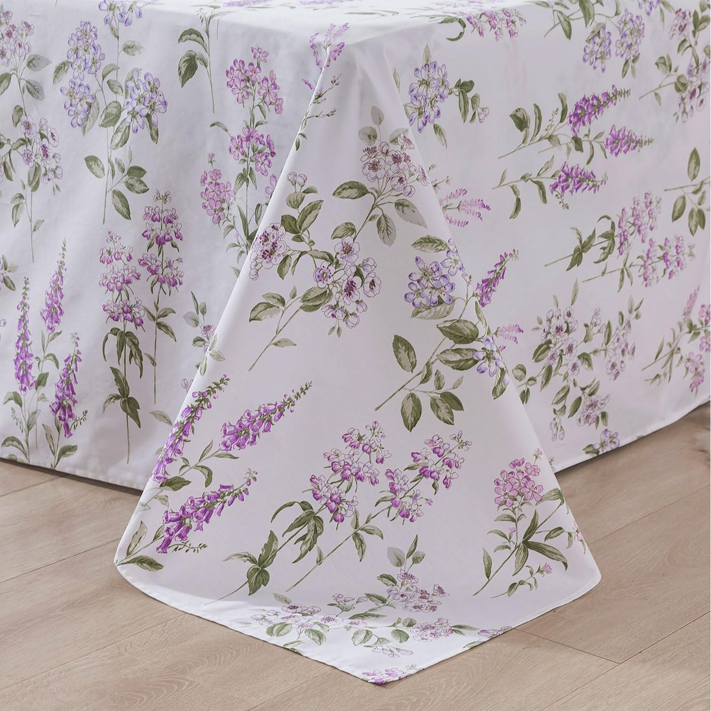 FADFAY Twin Sheet Set 100% Cotton Teal Green Leaf Pattern Printed Bed Sheets, Botanical Sheets Leaves Pattern Modern Minimalist Bedding, Soft Crisp & Breathable Luxury Deep Pocket Fitted Sheet, 4Pc