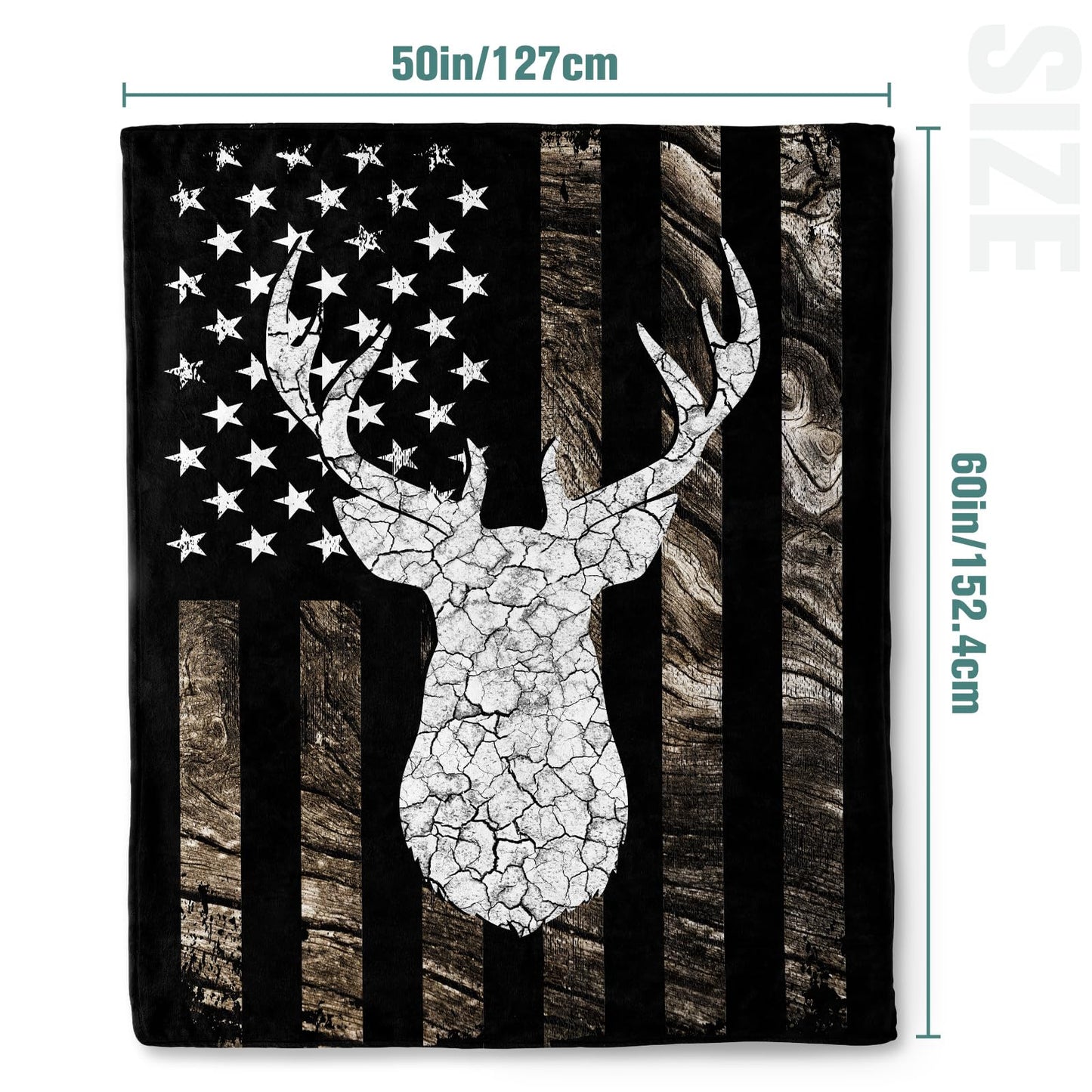 Deer Camo Hunting Gifts Blanket for Men Soft Throw Lightweight Warm Gifts Blanket for Hunters(50x60 Inch)
