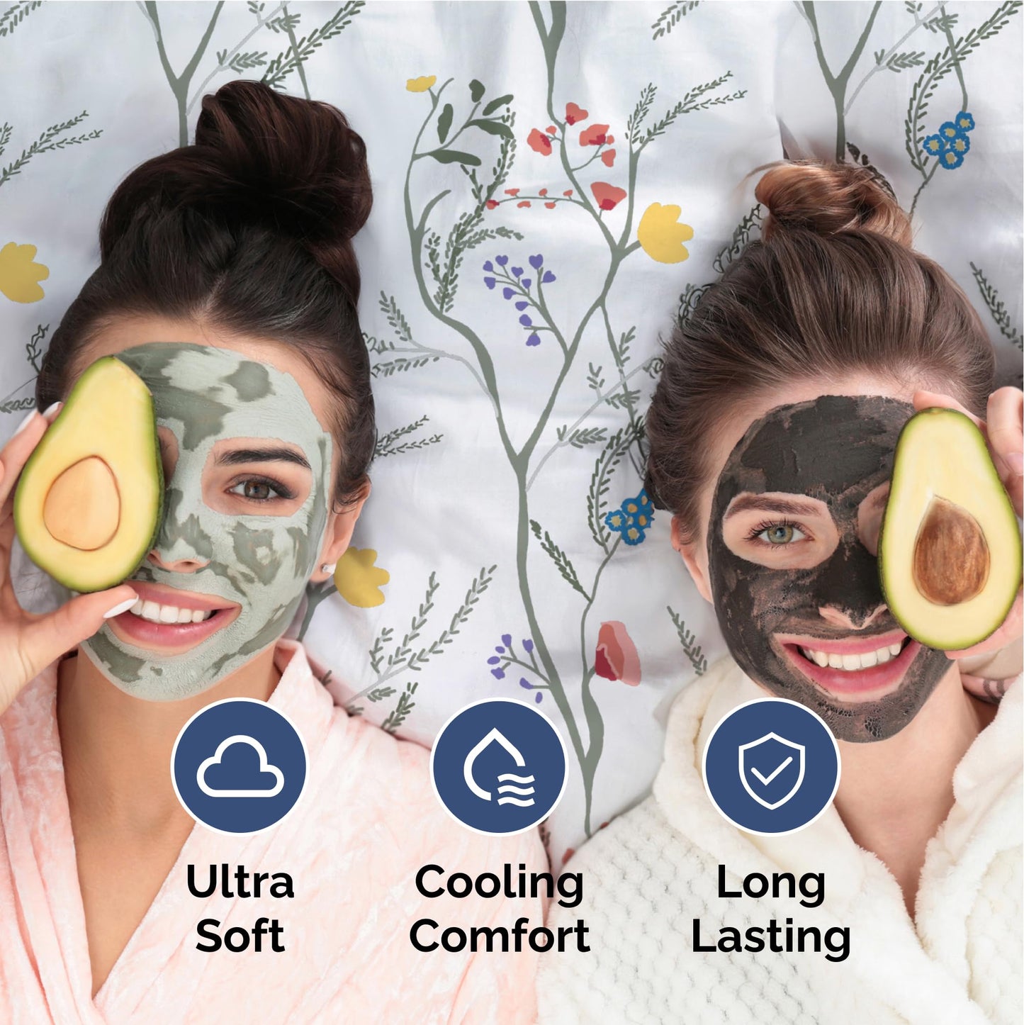 Floral Sheets - Boho King Bed Sheet Set - 1 Flat, 1 Fitted & 2 Pillowcases w/ Deep Pockets - Comfy, Wrinkle & Fade-Free - Boho Botanical Bedding - Ultra-Soft, Breathable and Cooling - King Size Set