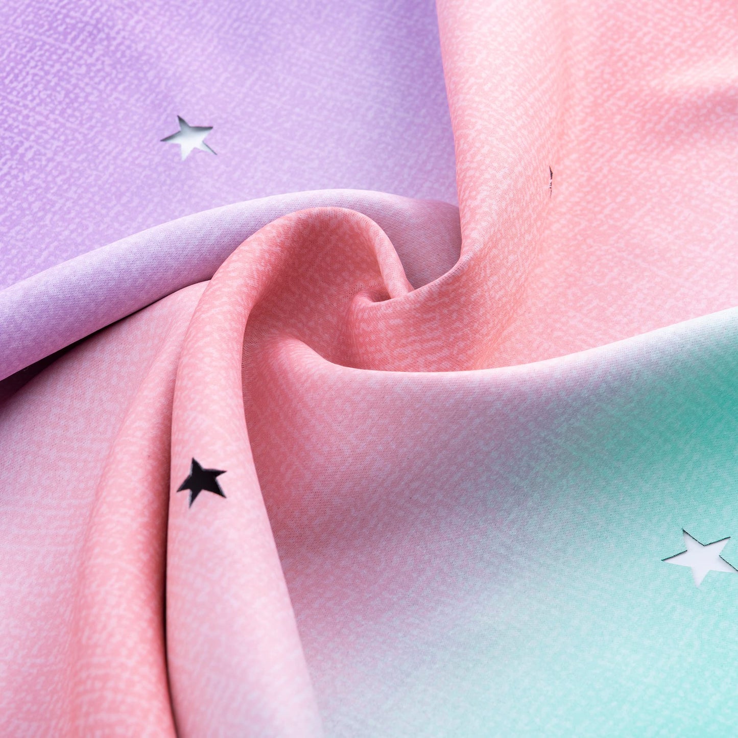 XiDi Curtains for Girls Bedroom Decor, Rainbow Blackout Curtains for Kids/Little Girl Room Decor, Unicorn Wall Decals,Pink Purple Green,63 x 34 inches,1 Panel