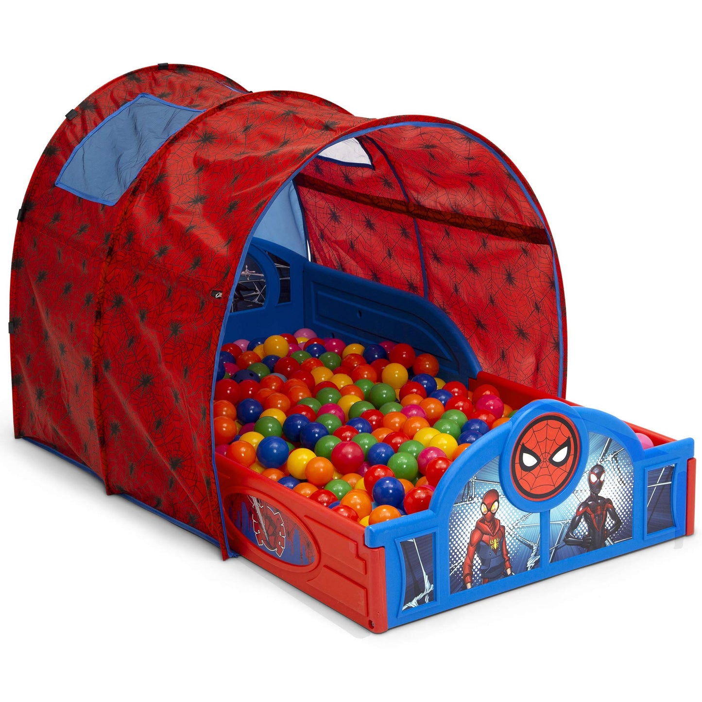 Marvel Spider Man Sleep and Play Toddler Bed with Tent by Delta Children
