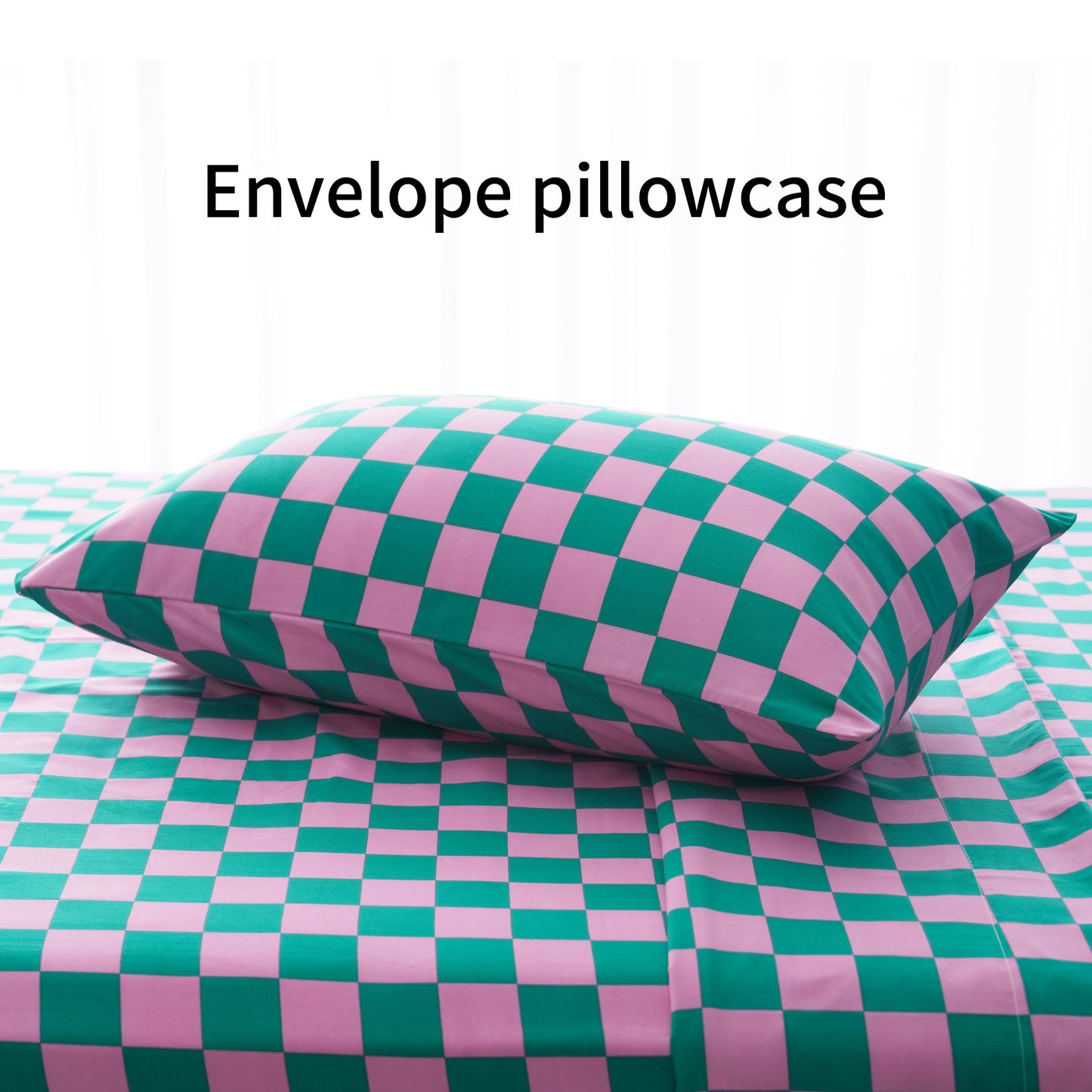 Best Season Bed Sheet Set 3 Pieces -Twin Size-Soft Durable Microfiber Bedding Sheet Set,Deep Pocket,Stain,Fade & Wrinkle Resistant (Plaid Pink&Green)