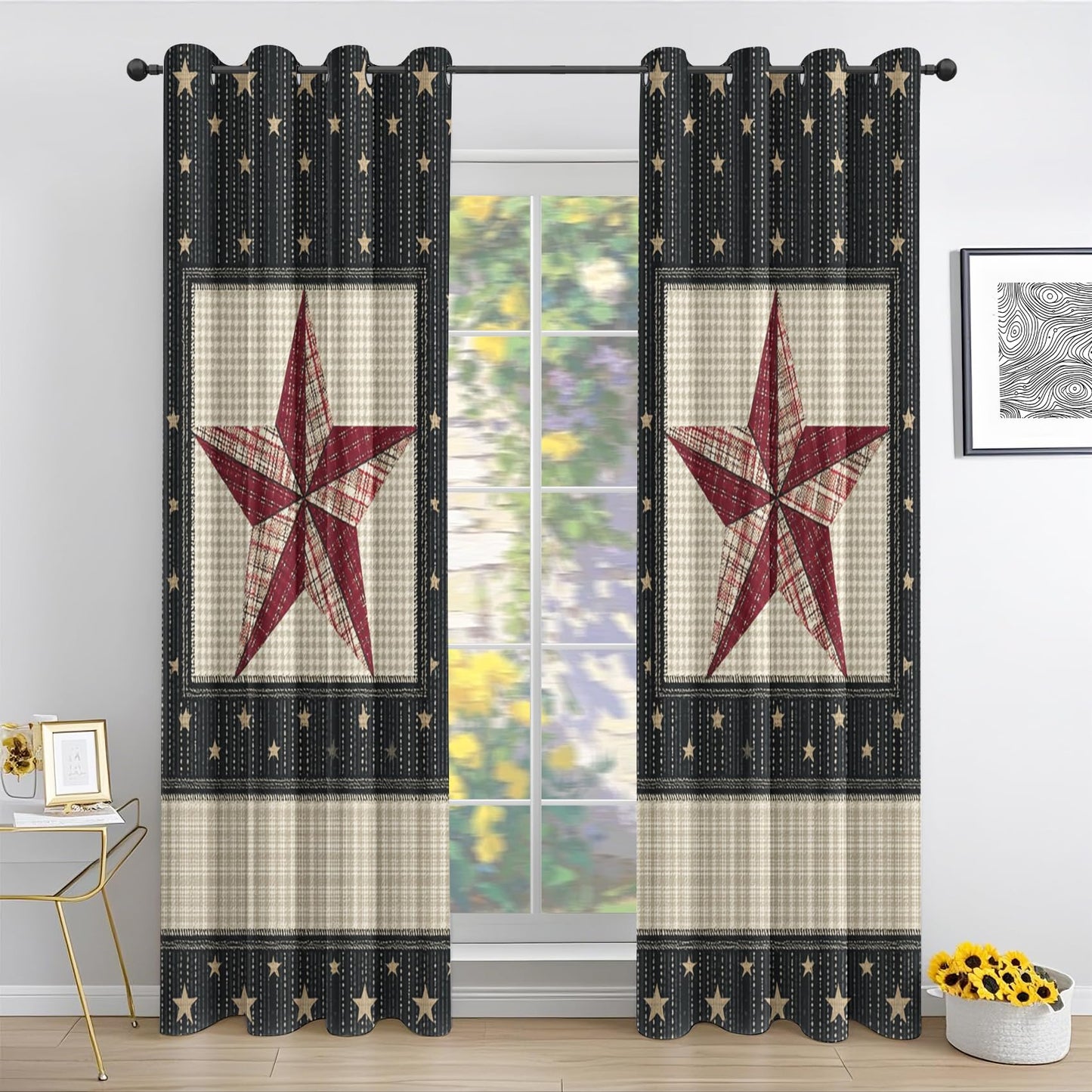 Western Texas Curtains for Living Room