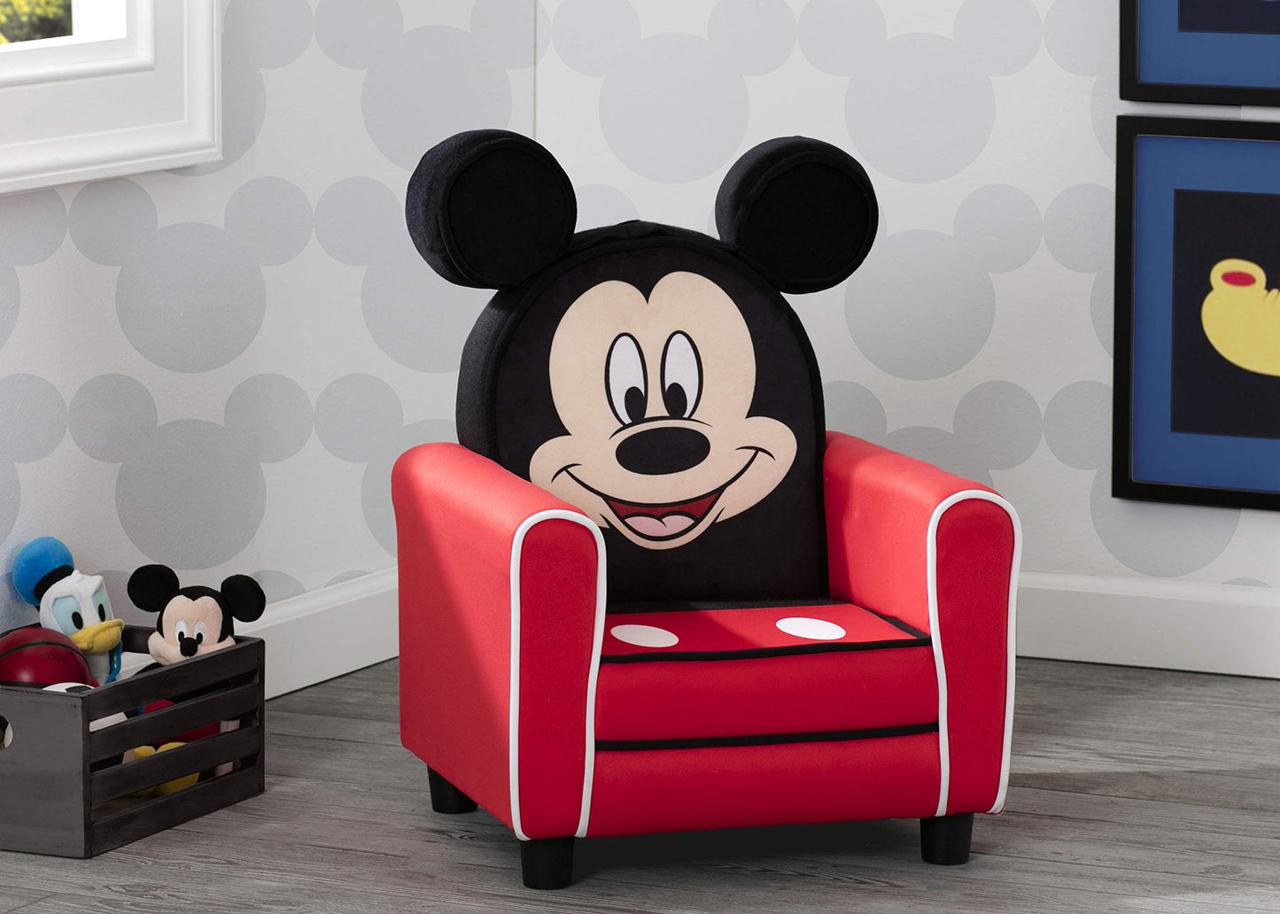 Delta Children Figural Upholstered Kids Chair, Disney Mickey Mouse