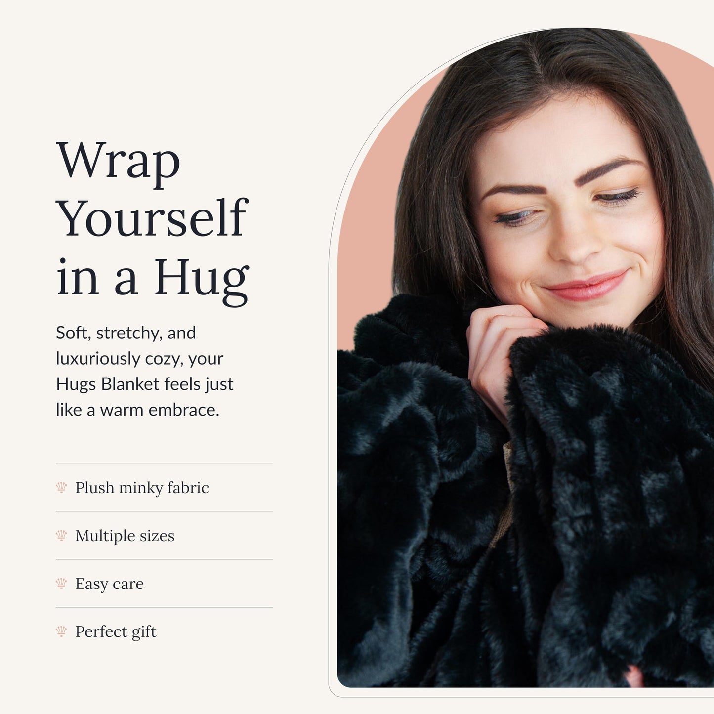Minky Couture Hugs Blanket - Extra Plush Blanket for Premium Gifting - Stretchy Bubbled Cozy Throw - Silky Smooth - Durable & Machine-Washable - Travel-Friendly - Monster, Black