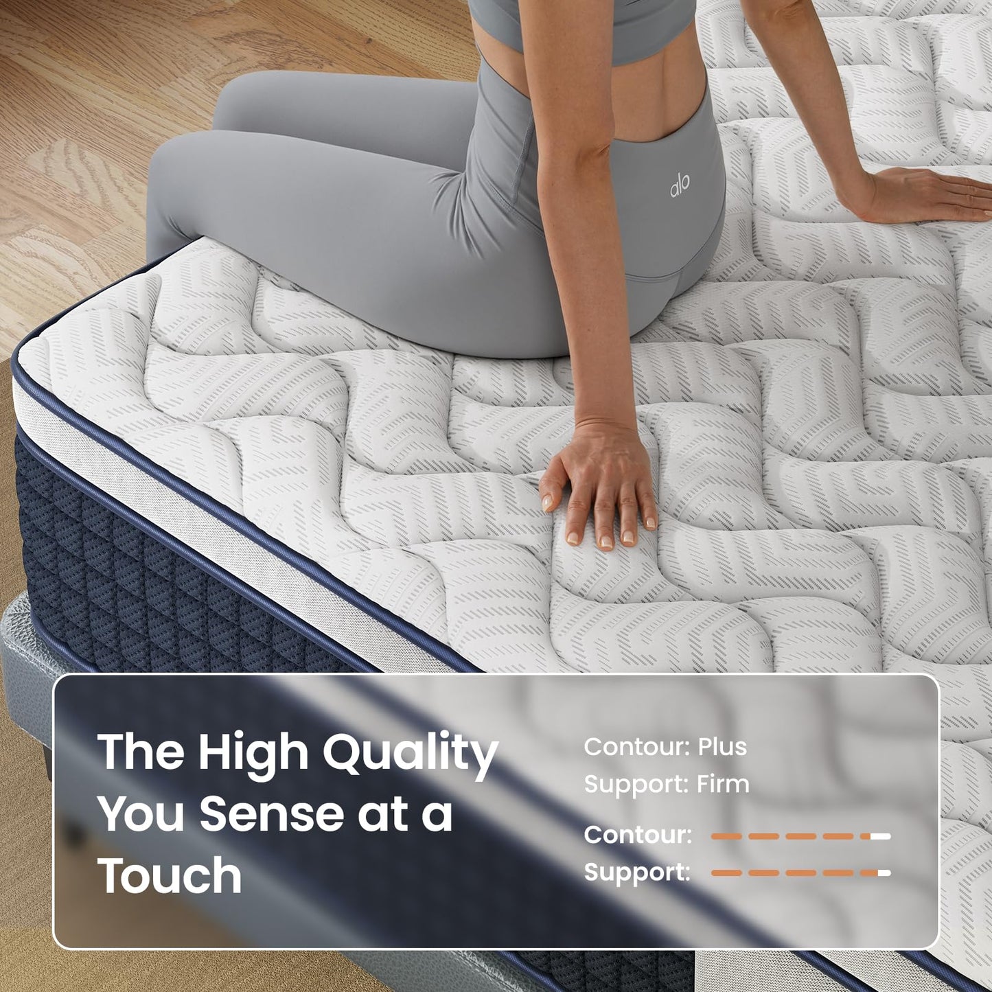 Extra Firm 14 Inch Queen Mattress, Hybrid Mattress Queen Size for Back Pain Relief & Cooling Comfort, CertiPUR-US Certified Mattresses in a Box, 365 Nights Trial &10 Years Warranty - Fiberglass Free