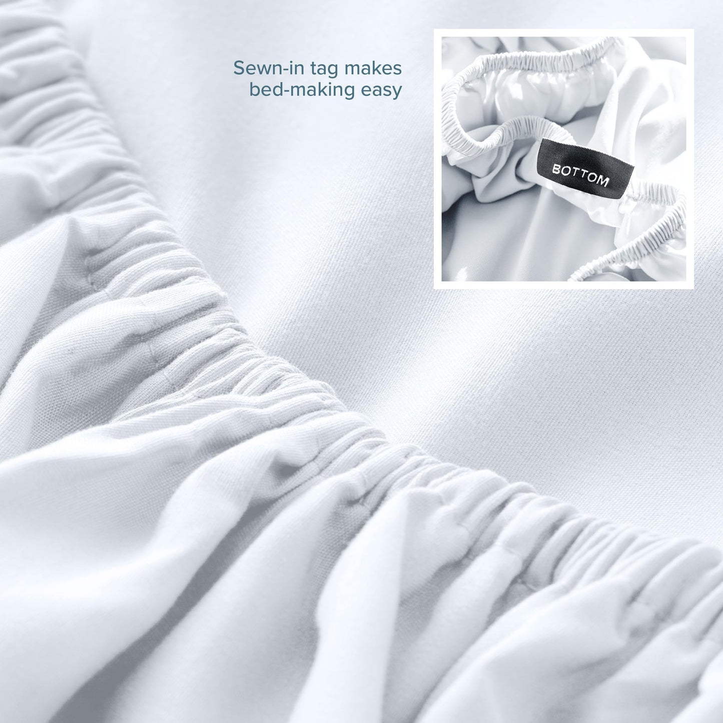 Bare Home Full Sheet Set Storage Pocket - 1800 Ultra-Soft Microfiber Bed Sheets - Double Brushed - Deep Pocket - Bedding Sheets & Pillowcases (Full, White)
