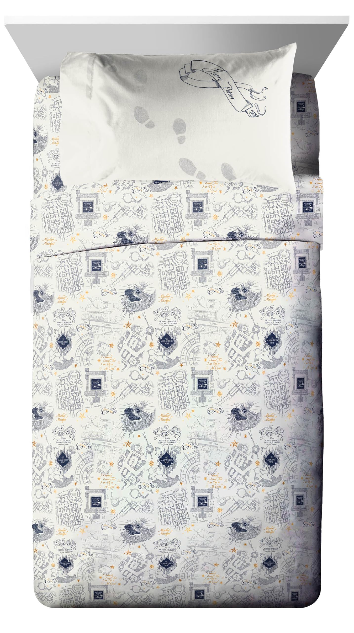 Jay Franco Kids Bed Set, Beige, Harry Potter, 5 Piece Twin