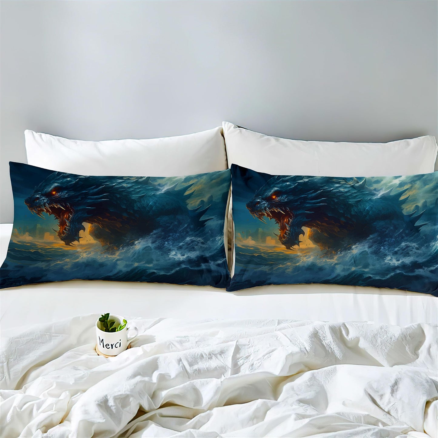 sonicpony Duvet Cover Set Twin Size Men Dinosaur Comforter Cover Bedding Set 3D for Boys Kids Microfiber 1 Piece Duvet Cover with Zipper Closure 2 Pieces Pillow Shames No Comforter (Dino22, Twin)