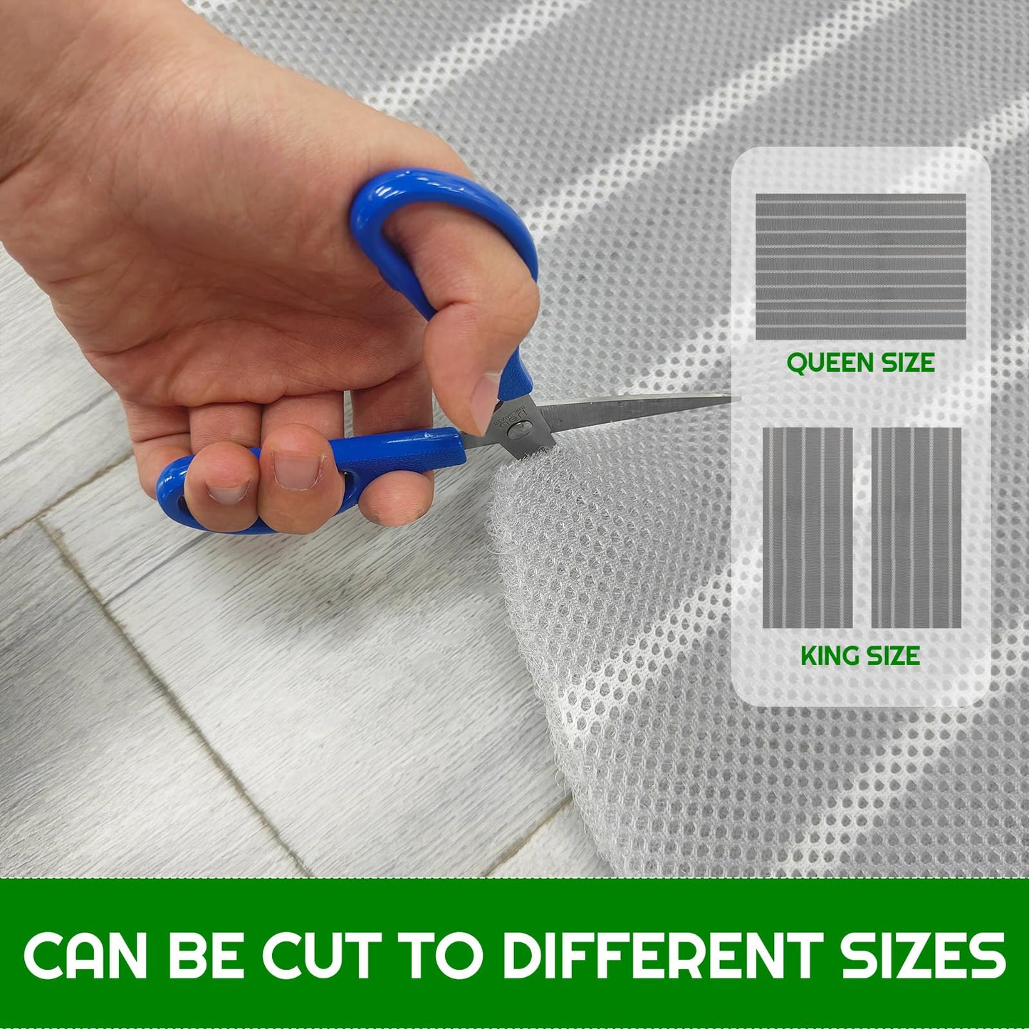 Mattress Underlay RV Under Mattress Ventilation Air Meshfiber Under Mattress Pad for RV Boat Camper Creating The Bed Air Dry and Flow（Queen）