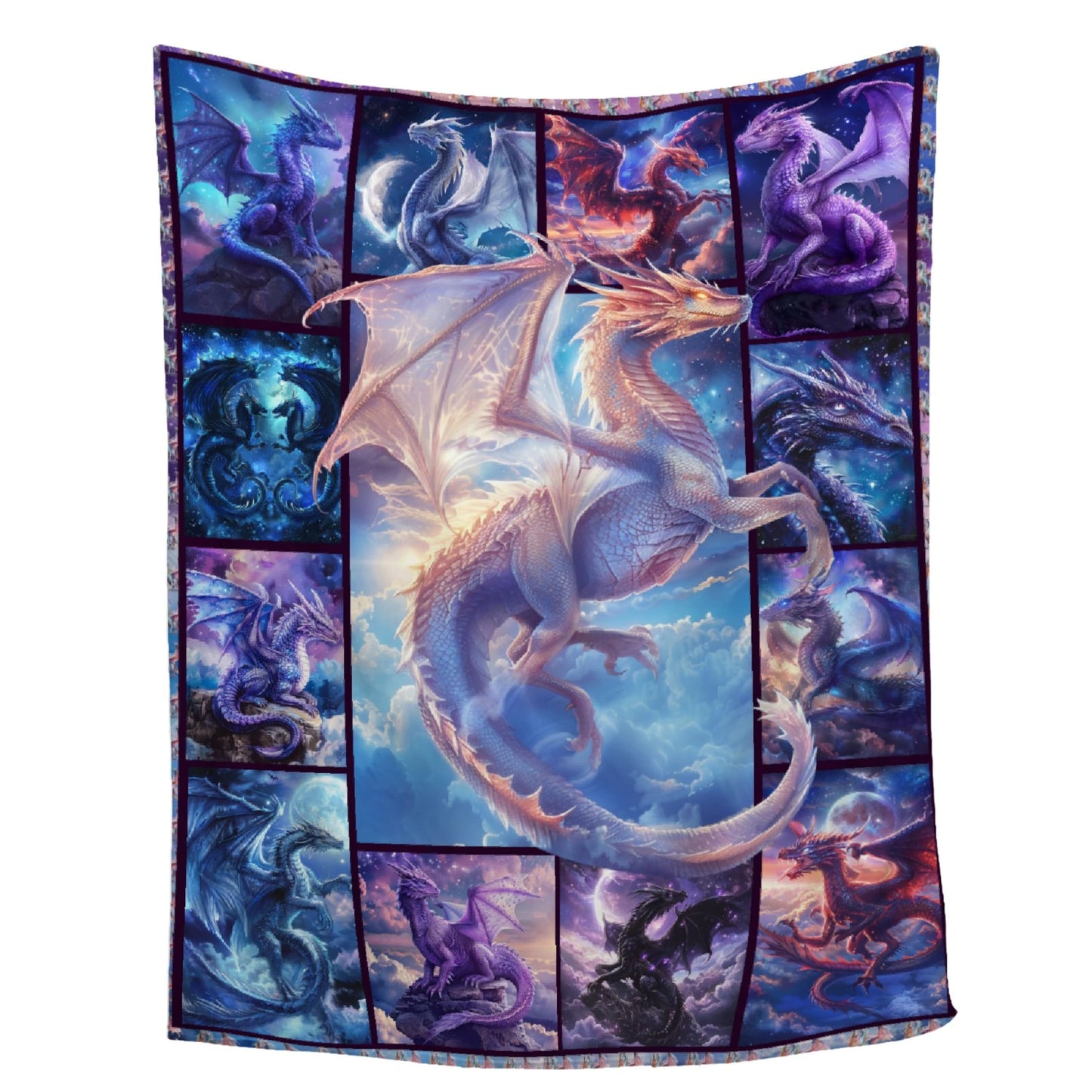 Dragon Blanket for Lovers - Gifts for Boys, Adults, Teens - Super Soft Flannel Throw for Sofa, Couch, Bed - Plush Warm Cozy Home Decor for All Seasons - 40"x50" for Kids/Baby