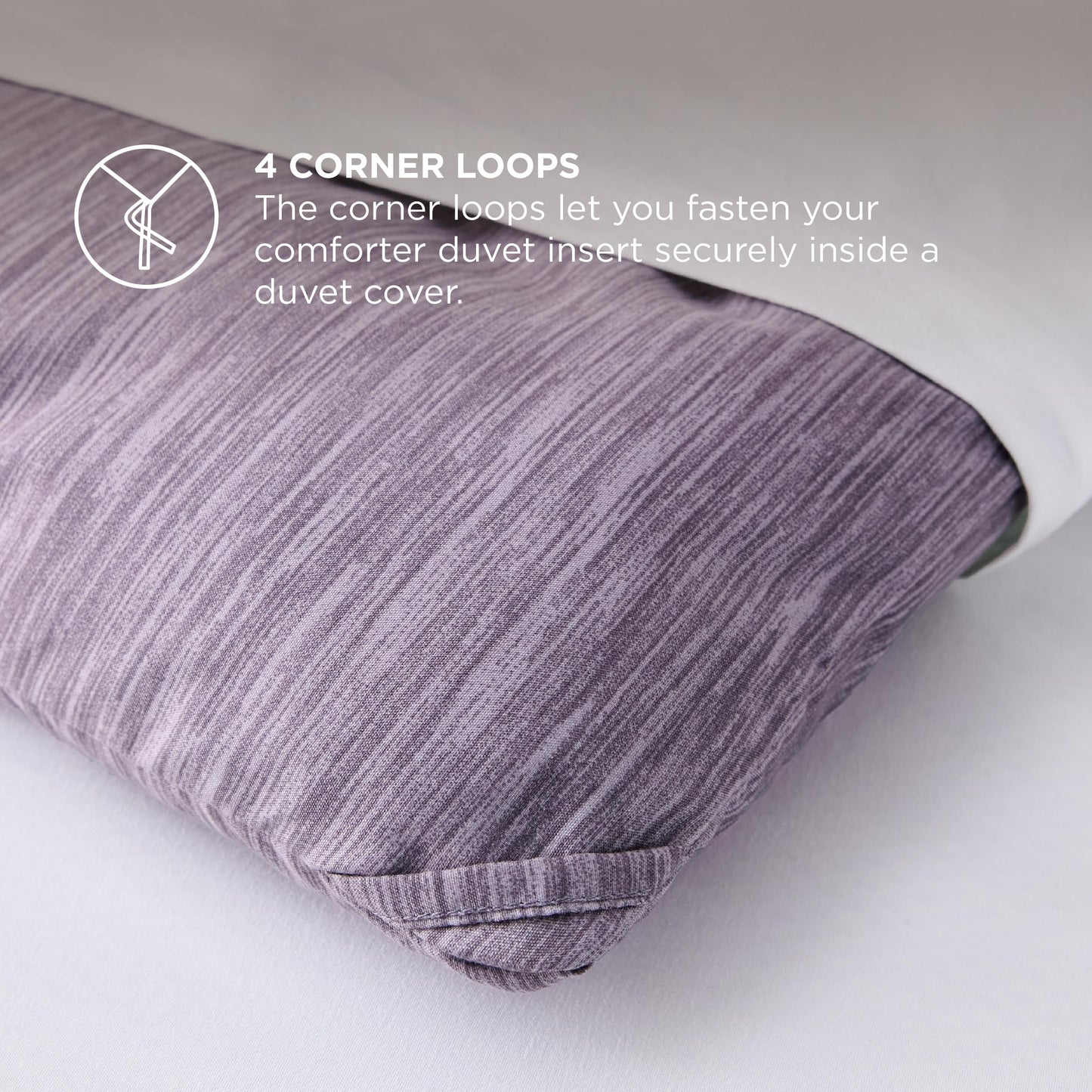 Bedsure Queen Comforter Set - Grayish Purple Comforter Queen Size, Soft Bedding for All Seasons, Cationic Dyed Bedding Set, 3 Pieces, 1 Comforter (90"x90") and 2 Pillow Shams (20"x26"+2")