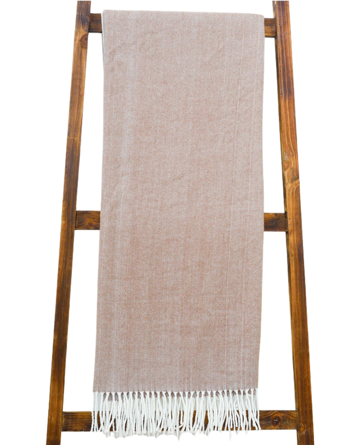 Alashan - Cotton Acrylic Adirondack Herringbone Woven Throw - Soft Lightweight Cashmere Throw, Toffee