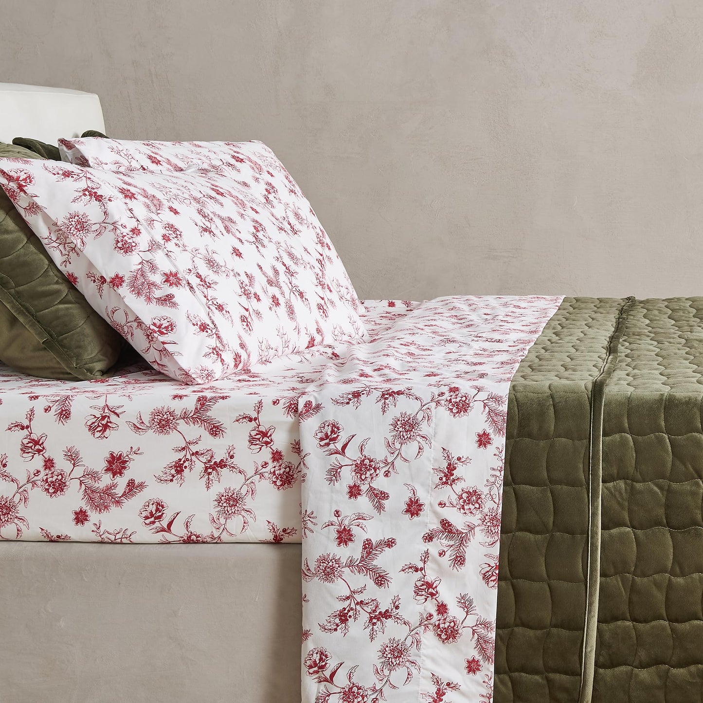 Great Bay Home Twin Size Floral Microfiber Sheet Set - 3-Piece Ultra-Soft, Brushed Bedding Sheets & Pillowcases - Wrinkle Free, Comfortable, All-Season Bed Sheets (Jolly Floral)