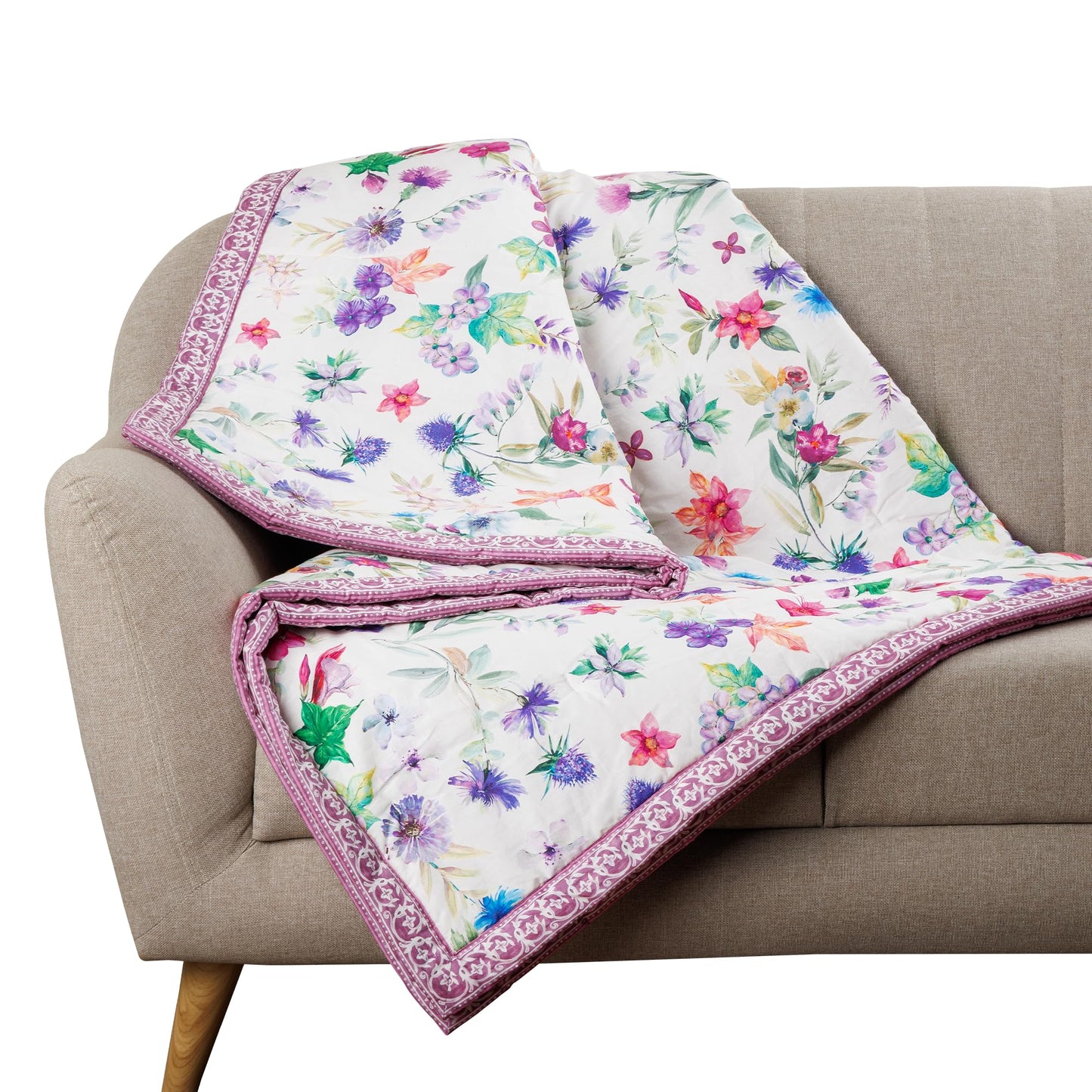 Maison d' Hermine Throw Blanket for Couch Lightweight Soft Warm Breathable Cotton Throw Blankets for Bed Girls Boys Women Men Gifts Sofa Travel Living Room Spring Summer (Chardon, 60" X 80")