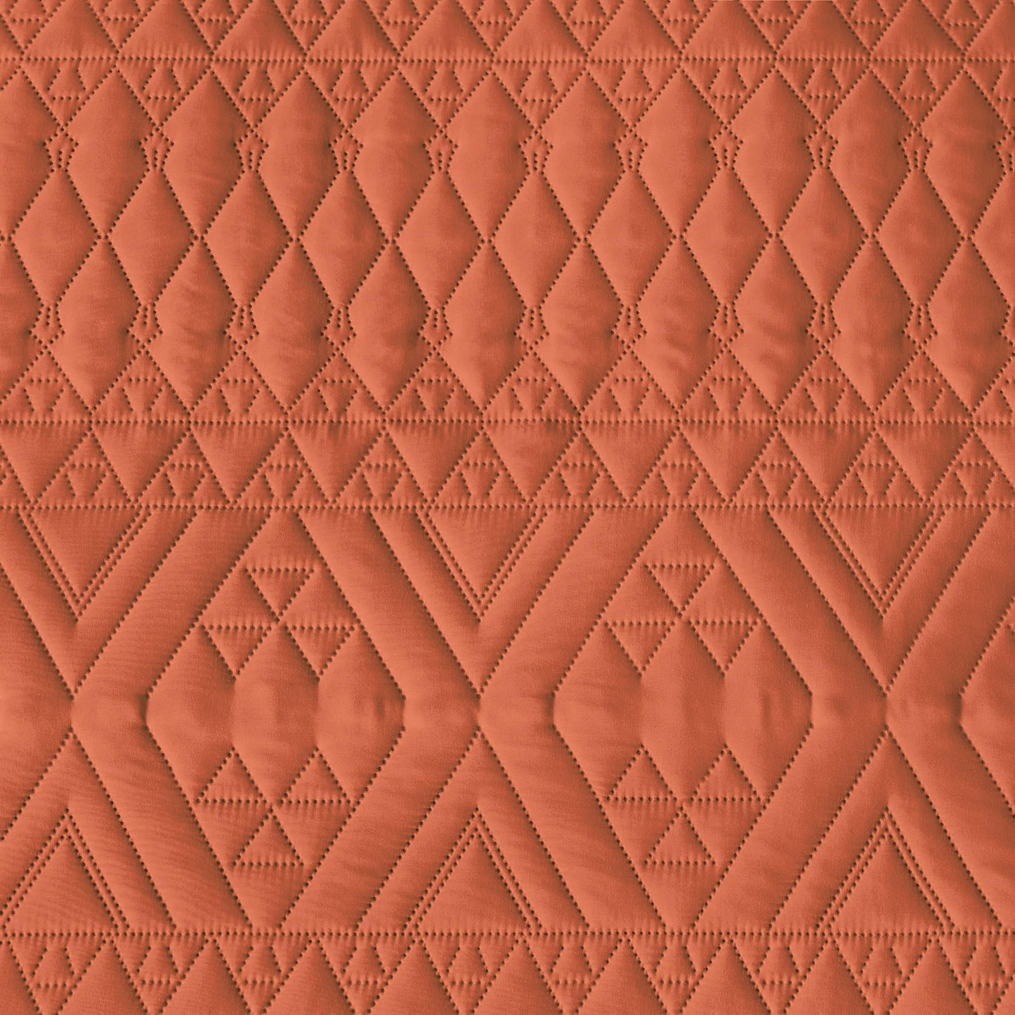 akkialla King/Cal King Size Quilt Bedding Set,Burnt Orange Lightweight Microfiber Soft Bedspread,Modern Style Geometric Pattern Coverlet Set for All Seasons,3 Piece(1 Quilt,2 Pillow Shams)