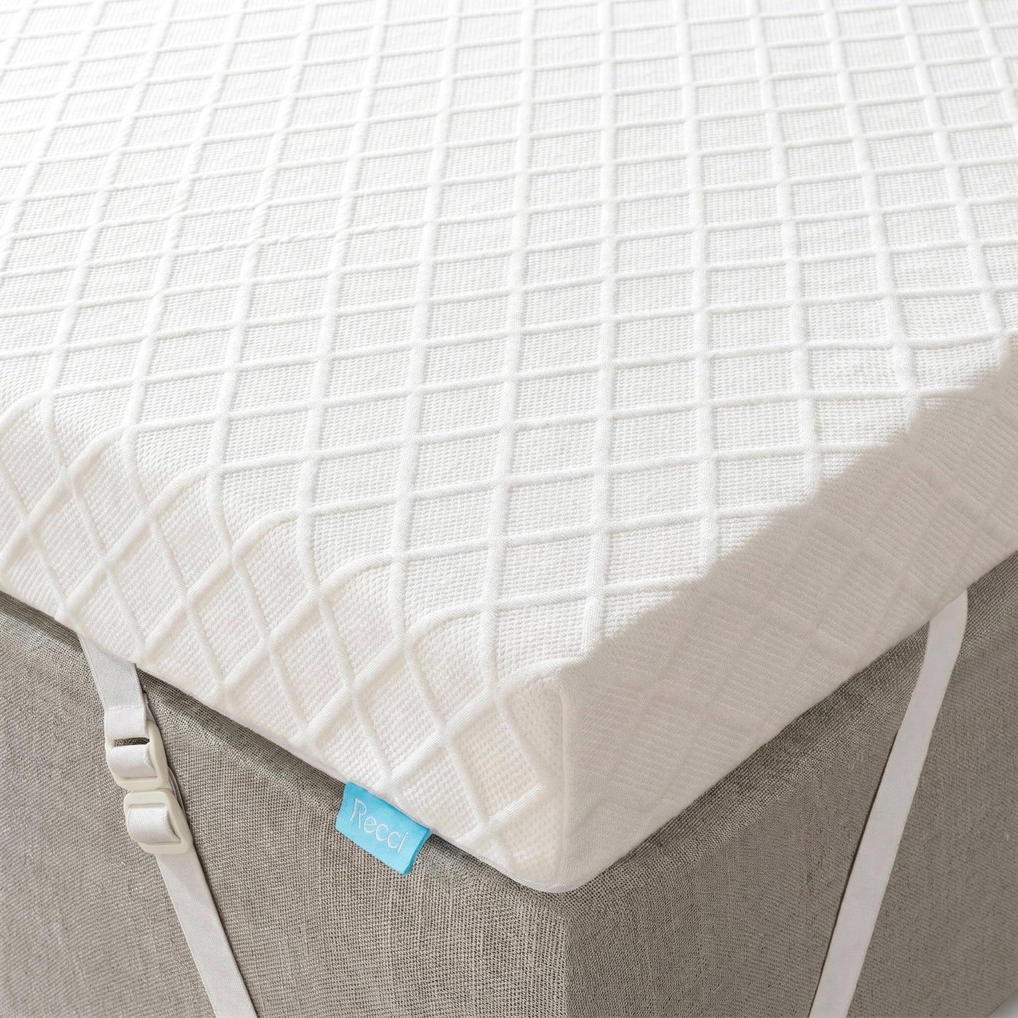 RECCI 3 Inch TwinXL Memory Foam Mattress Topper, College Dorm Pressure-Relieving Mattress Topper for Back Pain, Non-Slip Design with Removable & Washable Cover, CertiPUR-US Certified, TwinXL Size