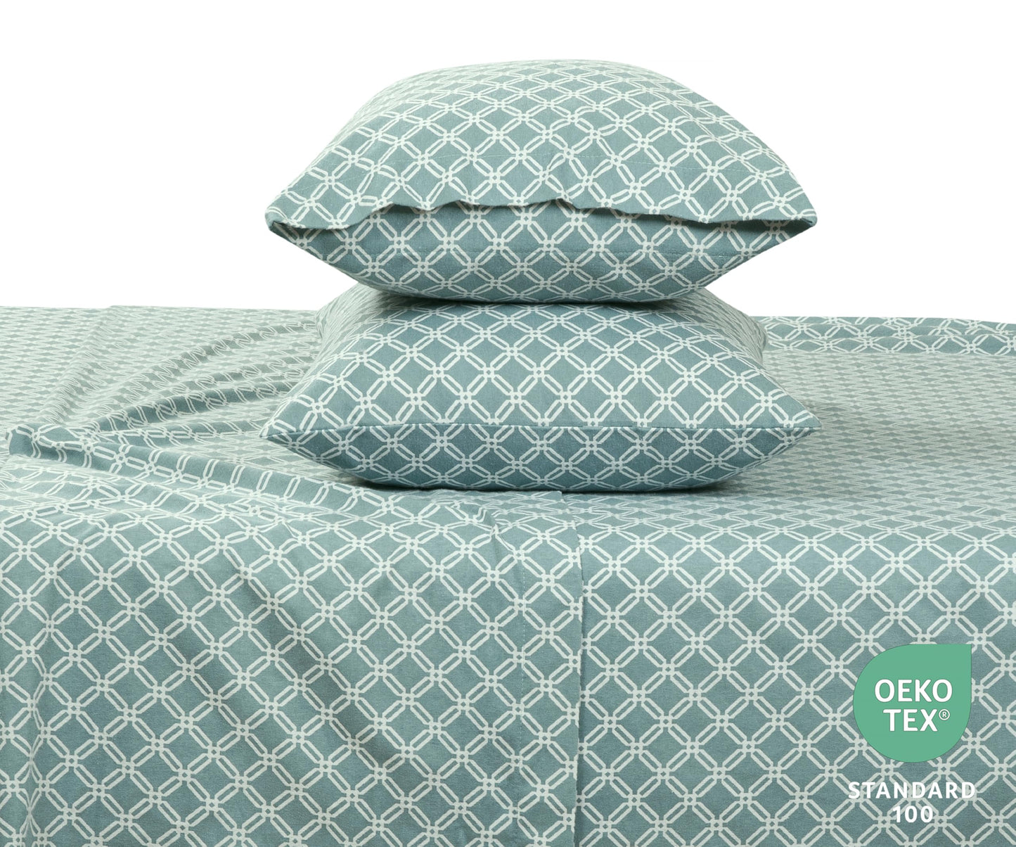 Bliss Casa 4 Piece 100% Cotton Flannel Sheets Queen Size Bed Set - Warm & Extra Soft - Deep Pockets, Breathable, All Seasons Comfy - Double Brushed Bed Sheet (Gossard)