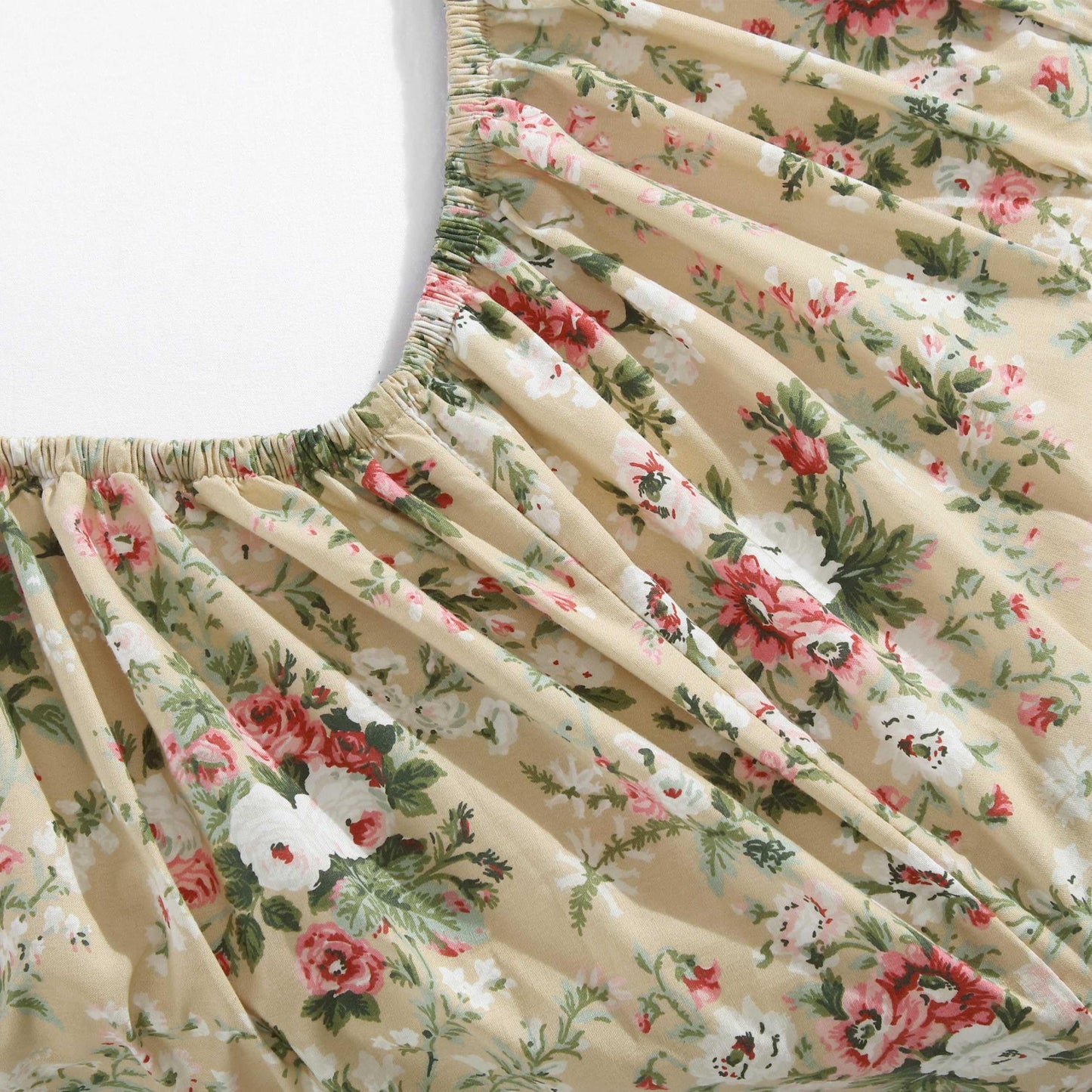 Laura Ashley – Twin Size Sheet Set, Crisp & Lightweight Cotton Percale Bedding with Fitted Sheet and Pillowcase, Floral Room Decor, Deep Pocket, College Dorm Room Essentials (Serene Dream Brown)