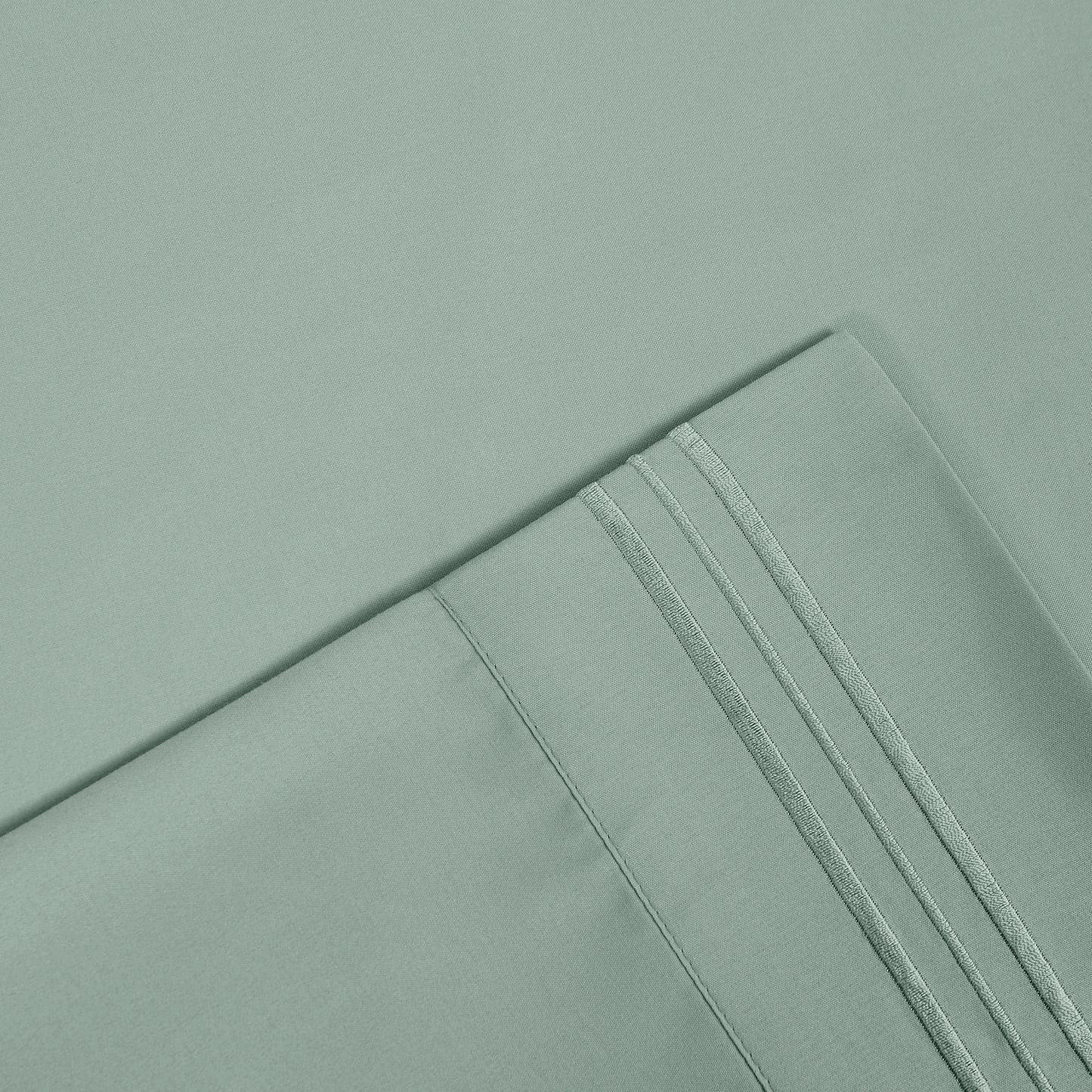 Modern Threads 6-Piece Bed Sheet Set - Deep Pocket, Soft Brushed Microfiber Sheets, Cool & Breathable for Mattress Up to 21 Inches, Includes 4 Pillowcases, Flat & Fitted Sheets, Aloe Queen