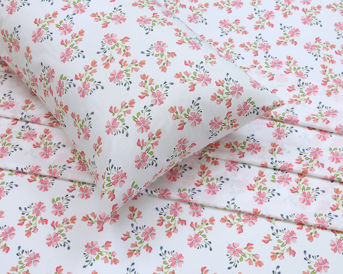 RUVANTI 100% Cotton Percale Sheets Full Size, Bloomex